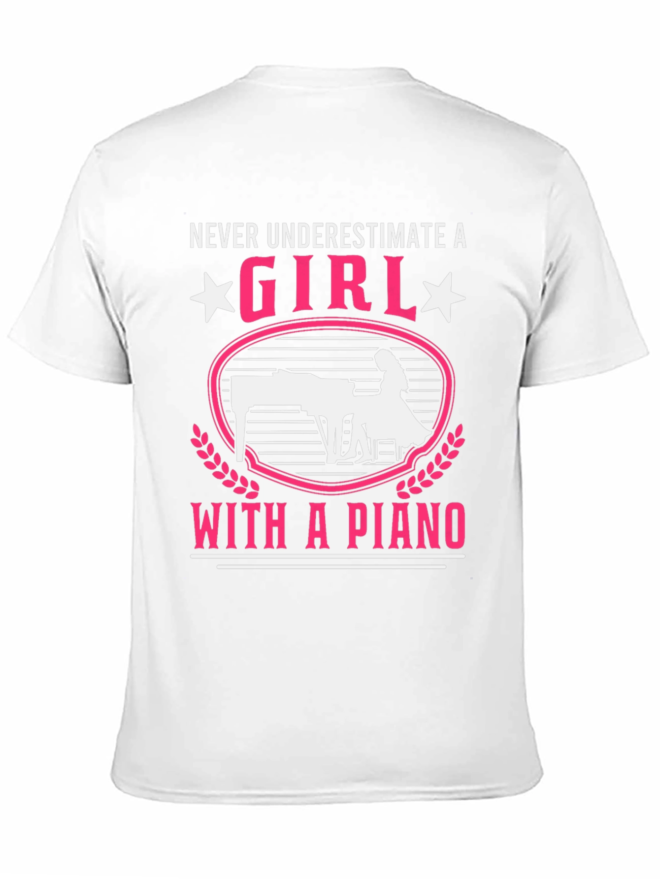 Girl with Piano T-Shirt - Music Lover Tee