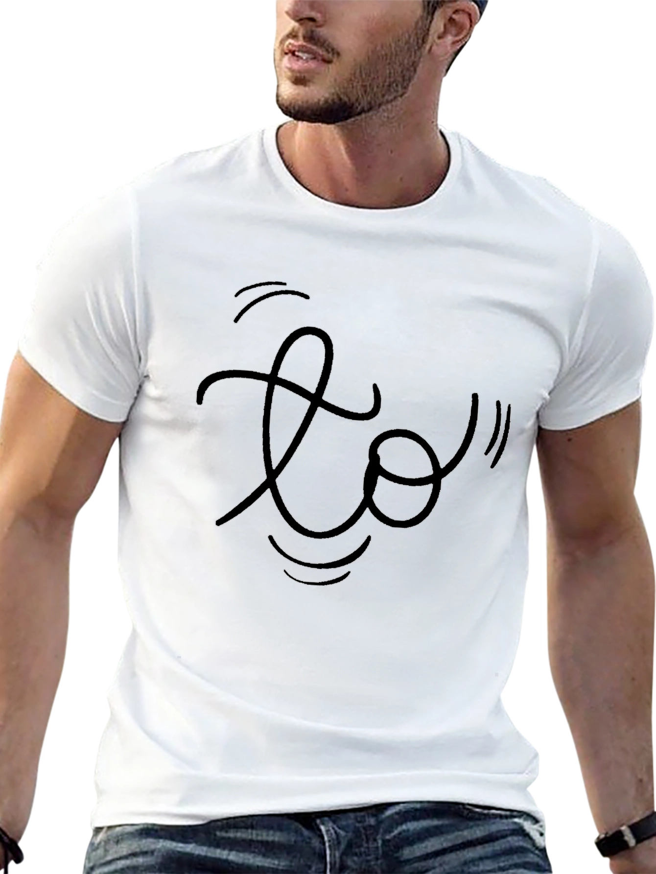 Abstract Graphic Black T-Shirt for Men