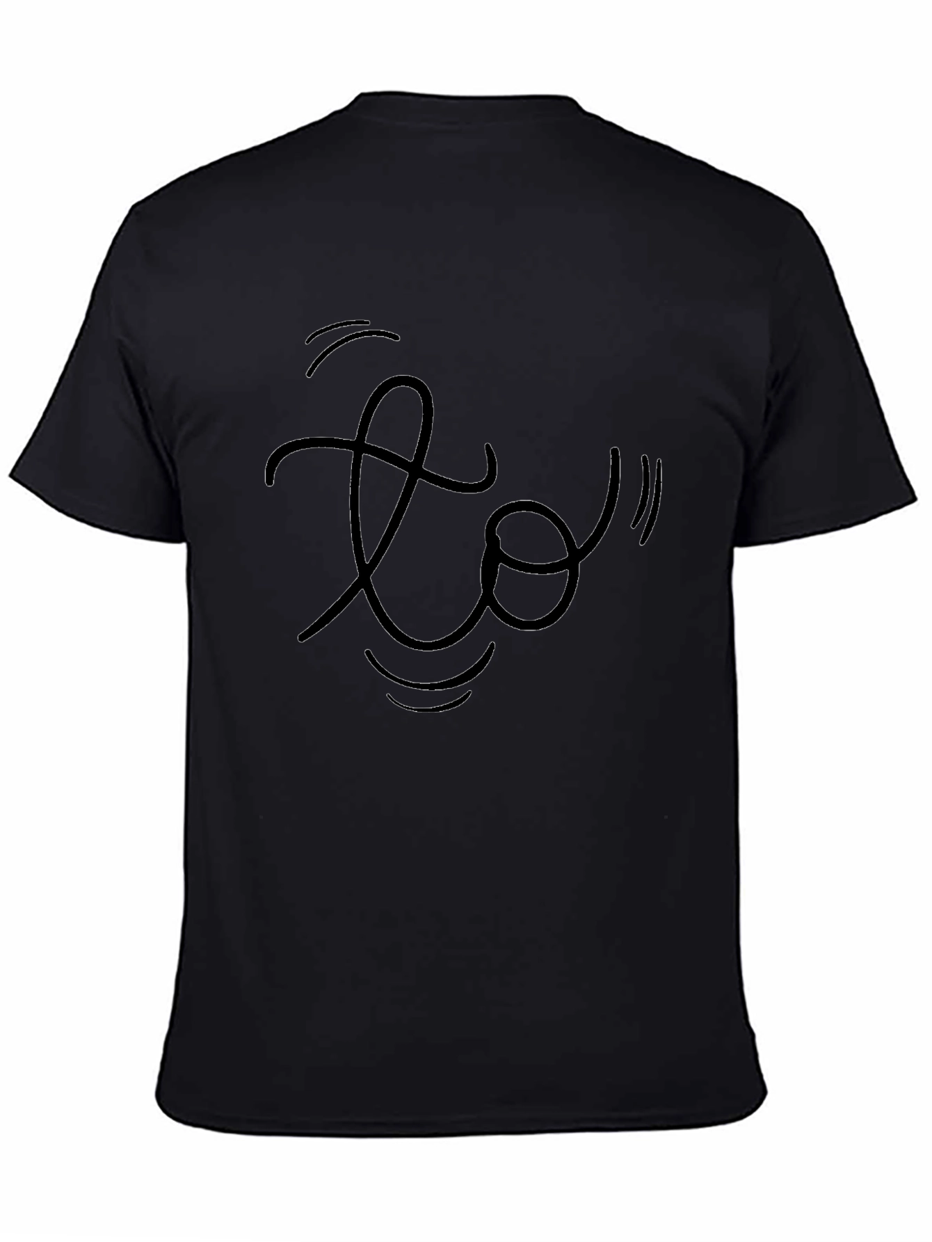 Abstract Graphic Black T-Shirt for Men