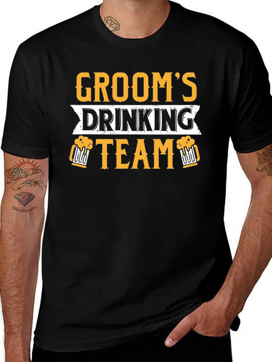 Grooms Drinking Team Graphic T-Shirt