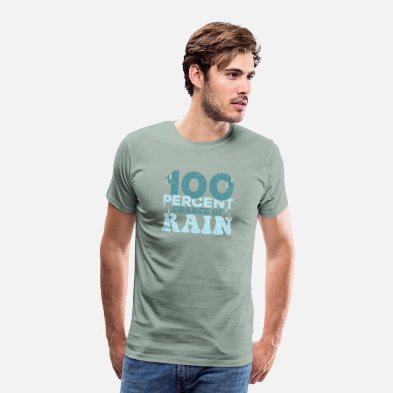 100 Percent Chance of Rain funny quote gift