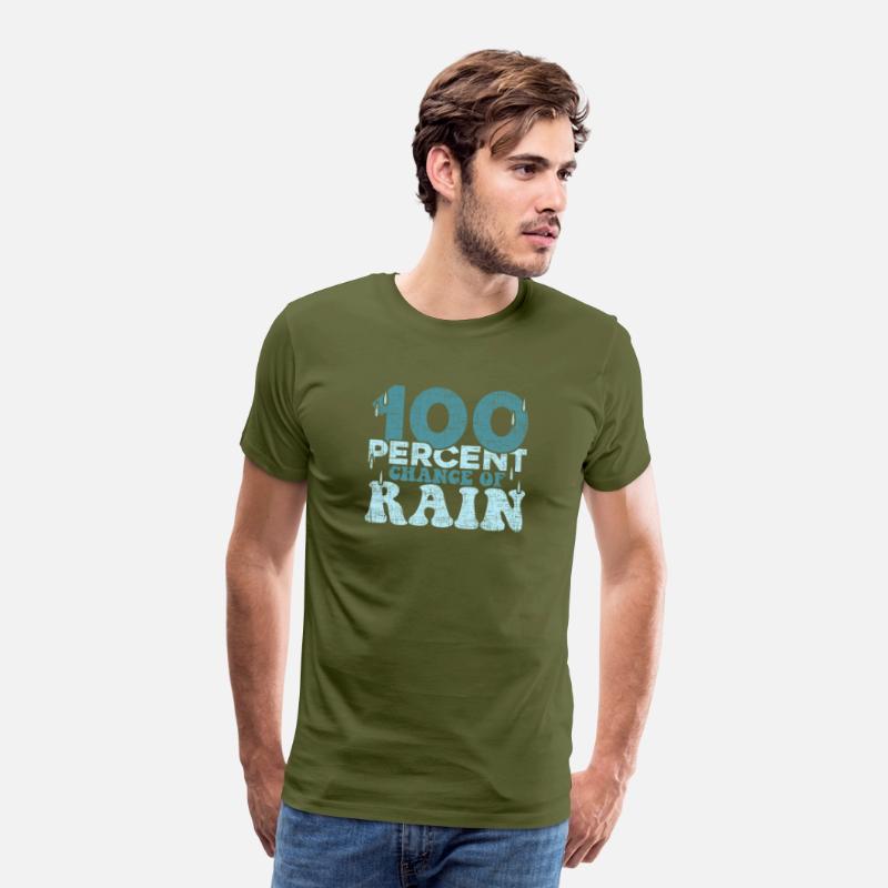 100 Percent Chance of Rain funny quote gift