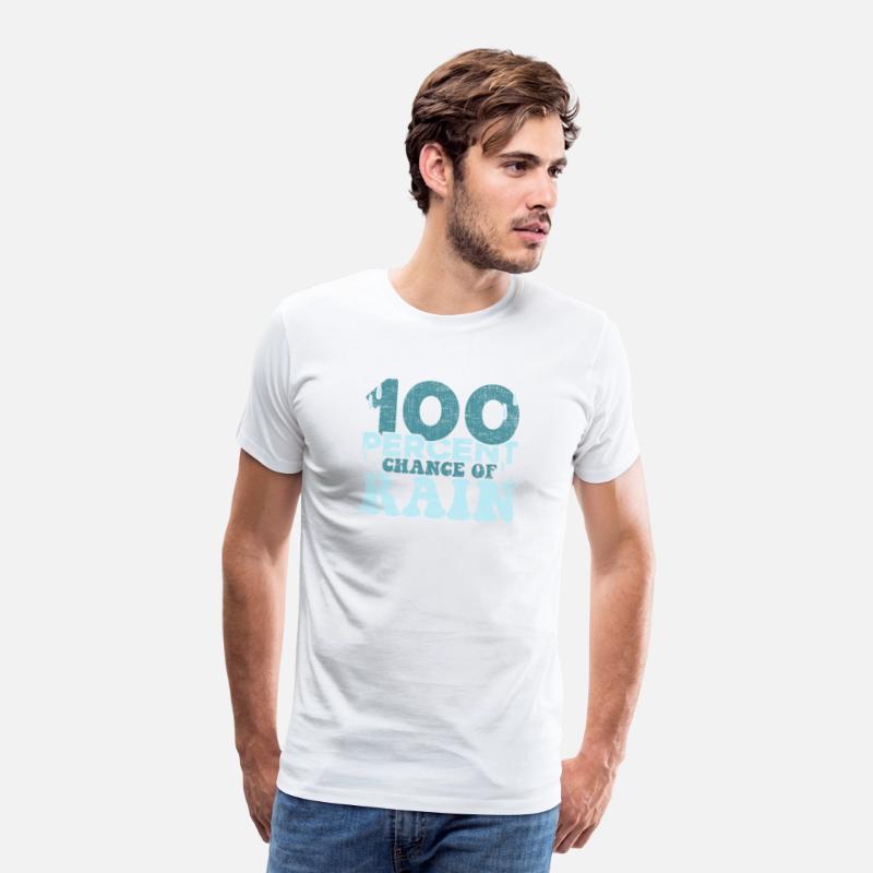 100 Percent Chance of Rain funny quote gift