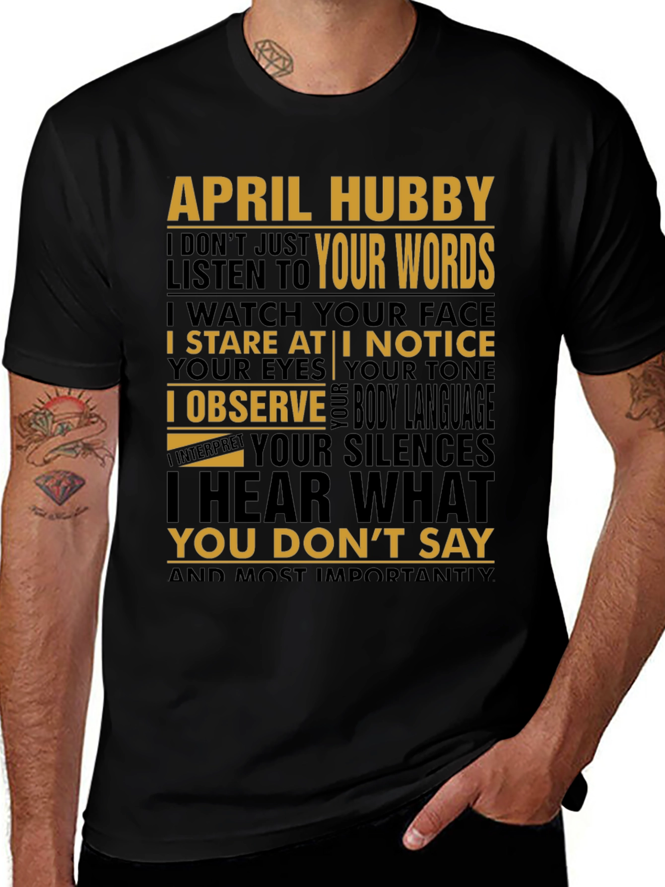 April Hubby Graphic T-Shirt - Husband Appreciation Tee