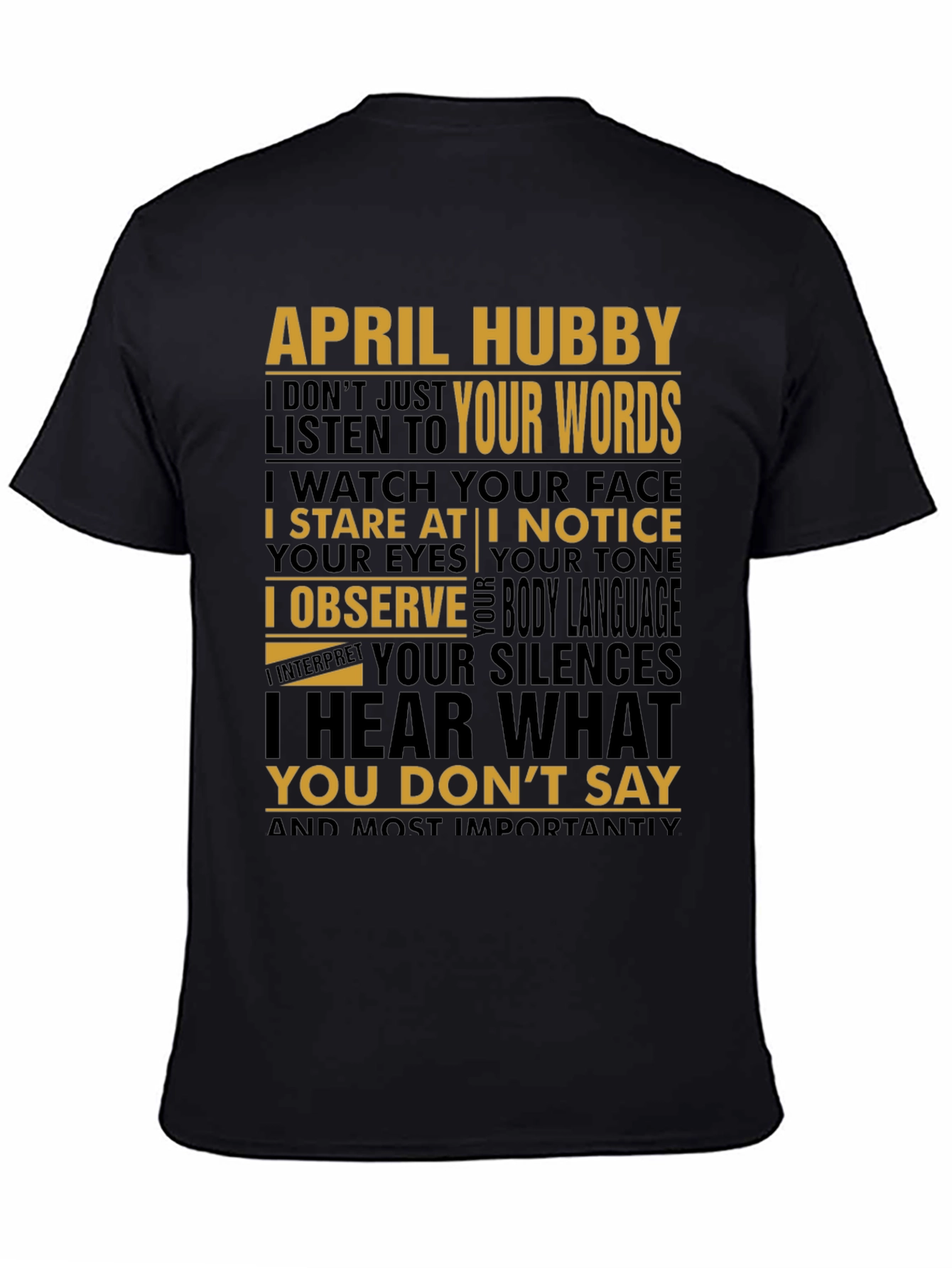 April Hubby Graphic T-Shirt - Husband Appreciation Tee