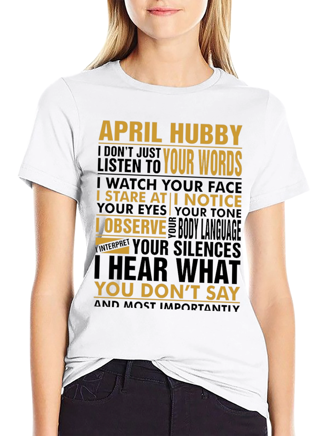 April Hubby Graphic T-Shirt - Husband Appreciation Tee