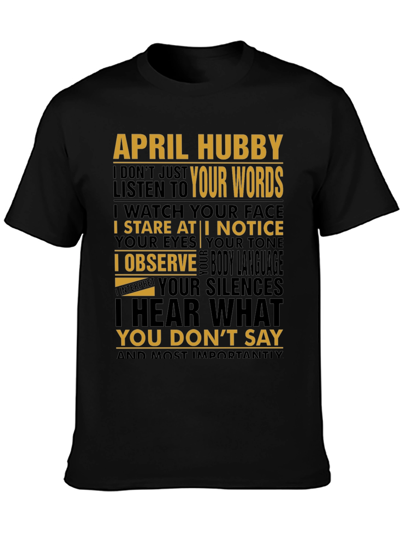 April Hubby Graphic T-Shirt - Husband Appreciation Tee