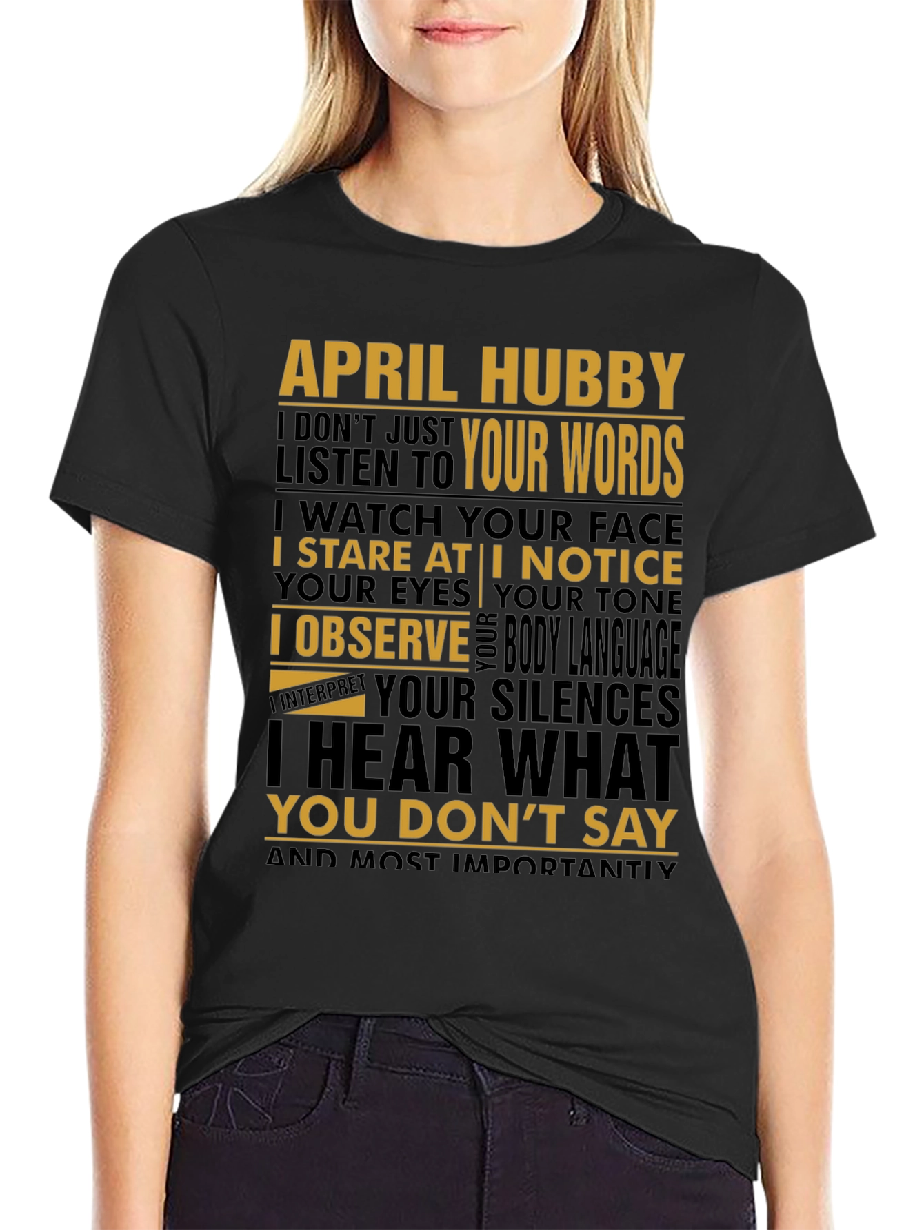 April Hubby Graphic T-Shirt - Husband Appreciation Tee