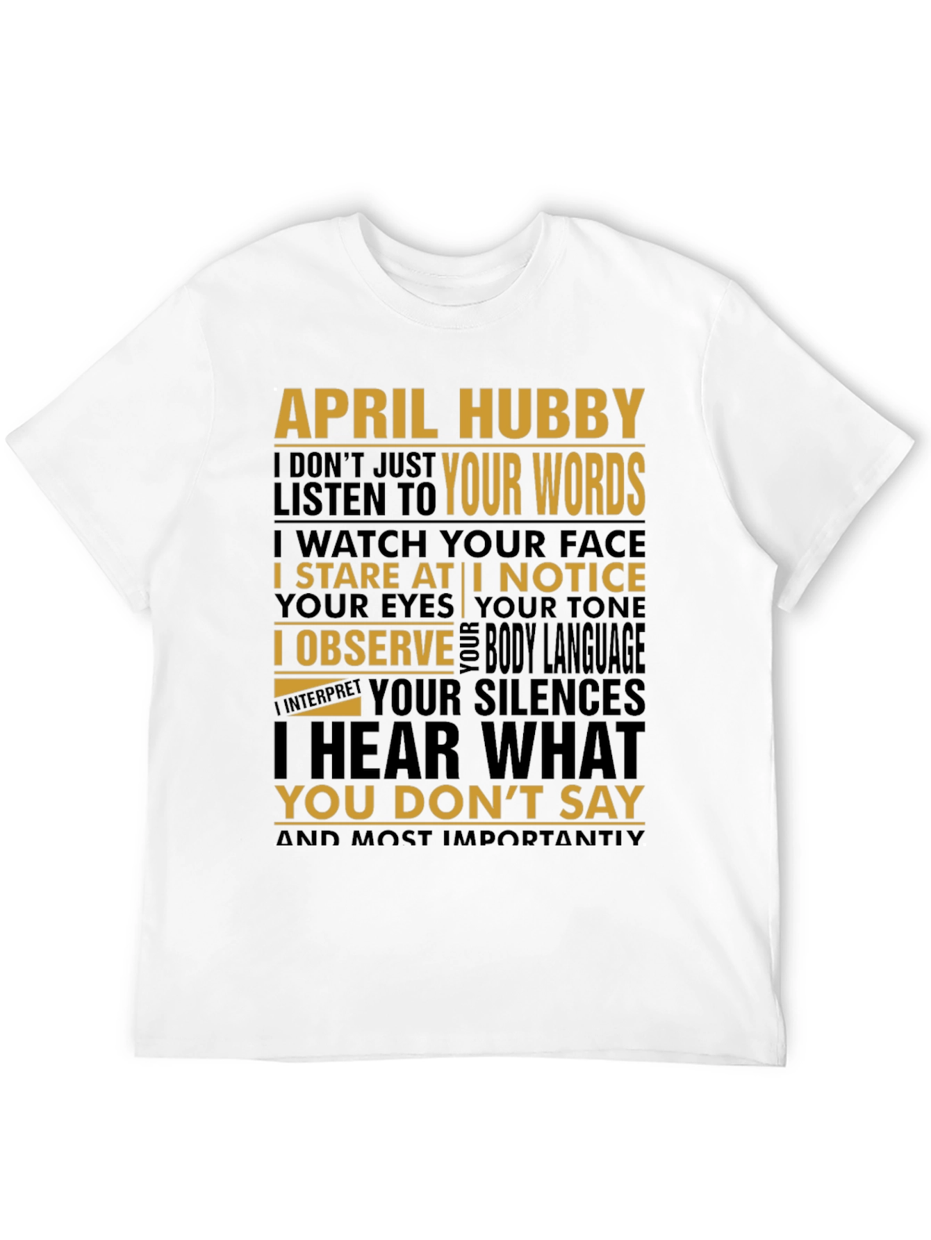 April Hubby Graphic T-Shirt - Husband Appreciation Tee