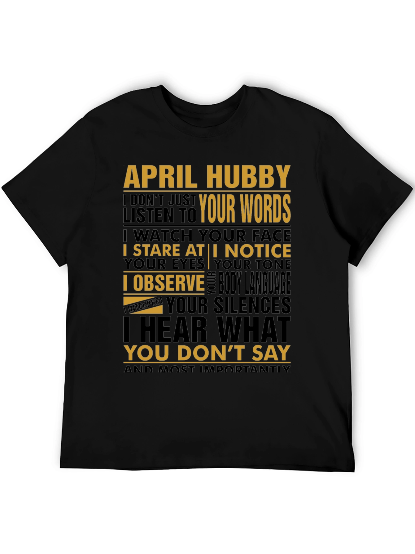 April Hubby Graphic T-Shirt - Husband Appreciation Tee