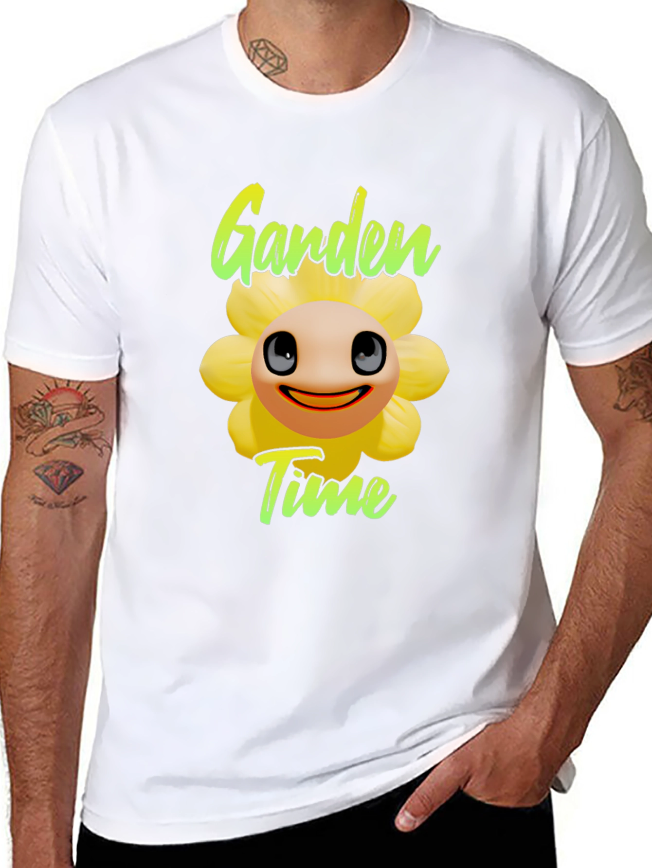 Garden Time T-Shirt - Funny Flower Design