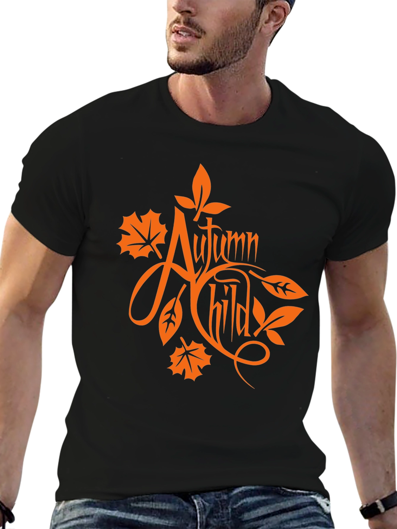 Autumn Child Black Graphic Tee