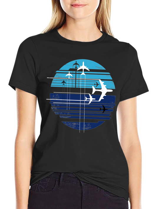 Aviation Airplane T-Shirt - Sky High Design