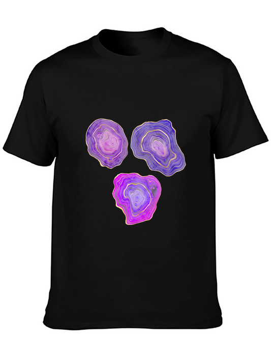 Agate Slice Graphic Black T-Shirt
