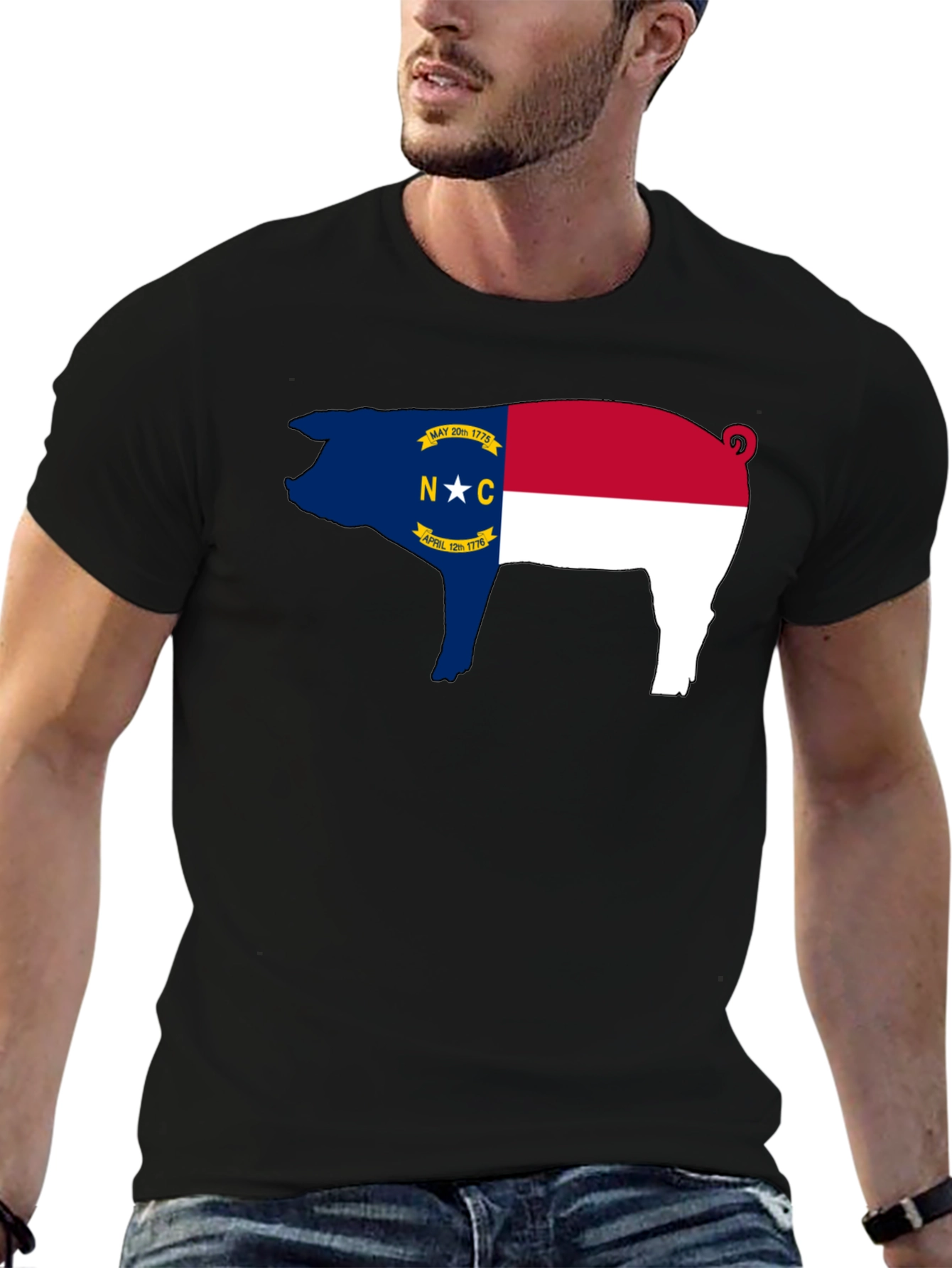 NC Pig Black T-Shirt