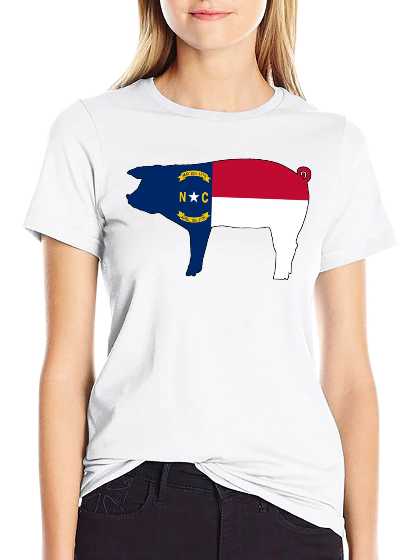 NC Pig Black T-Shirt