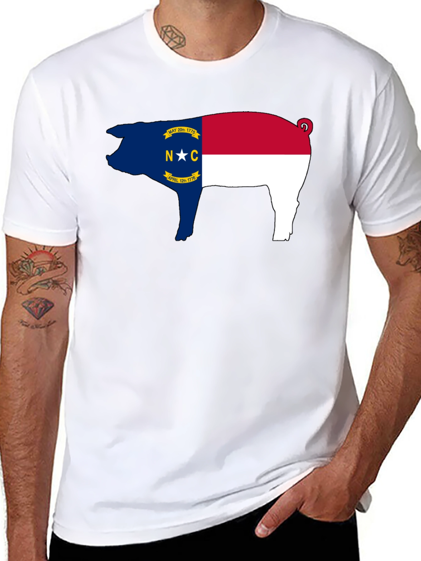 NC Pig Black T-Shirt