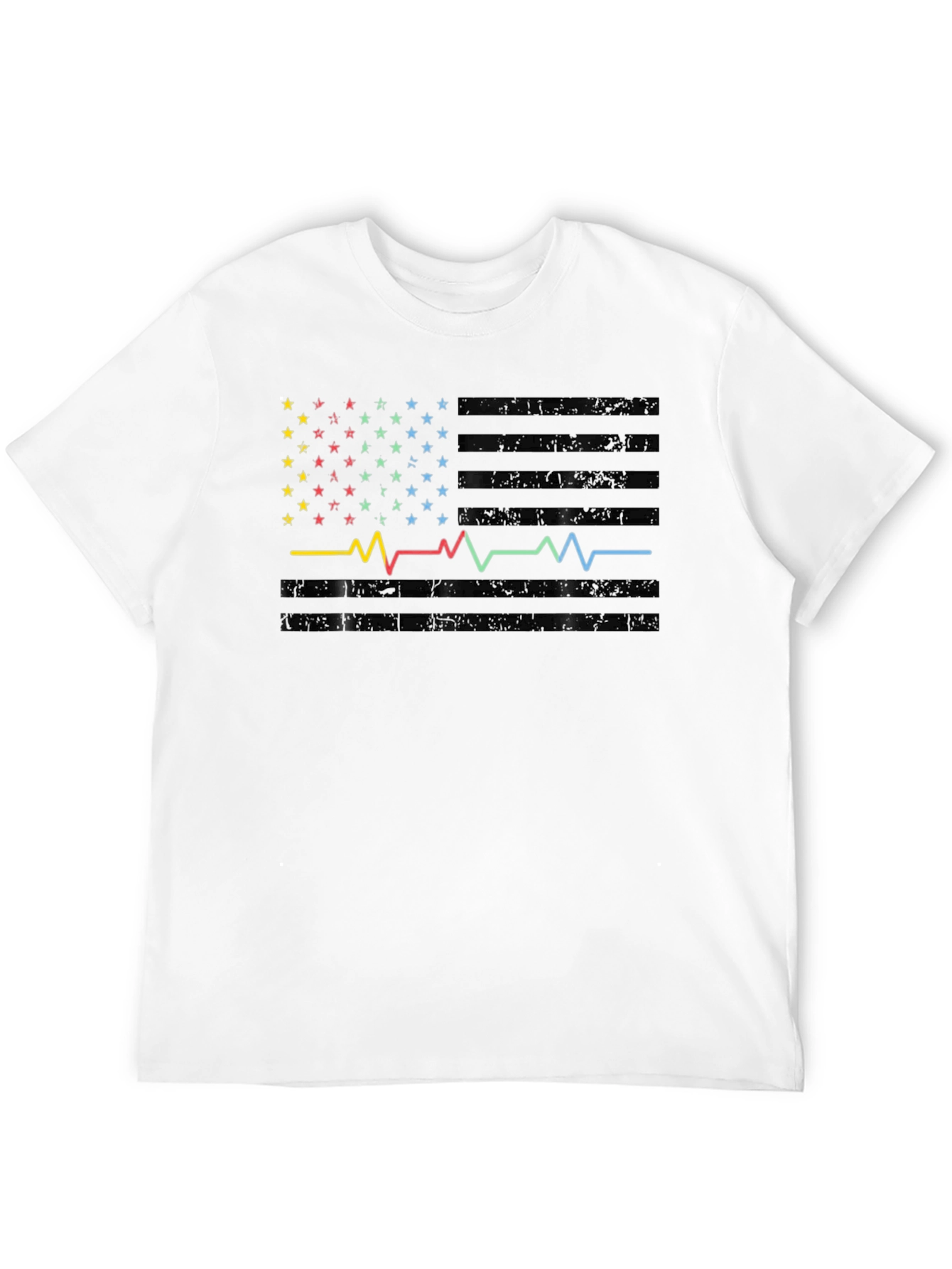Heartbeat American Flag Graphic Tee