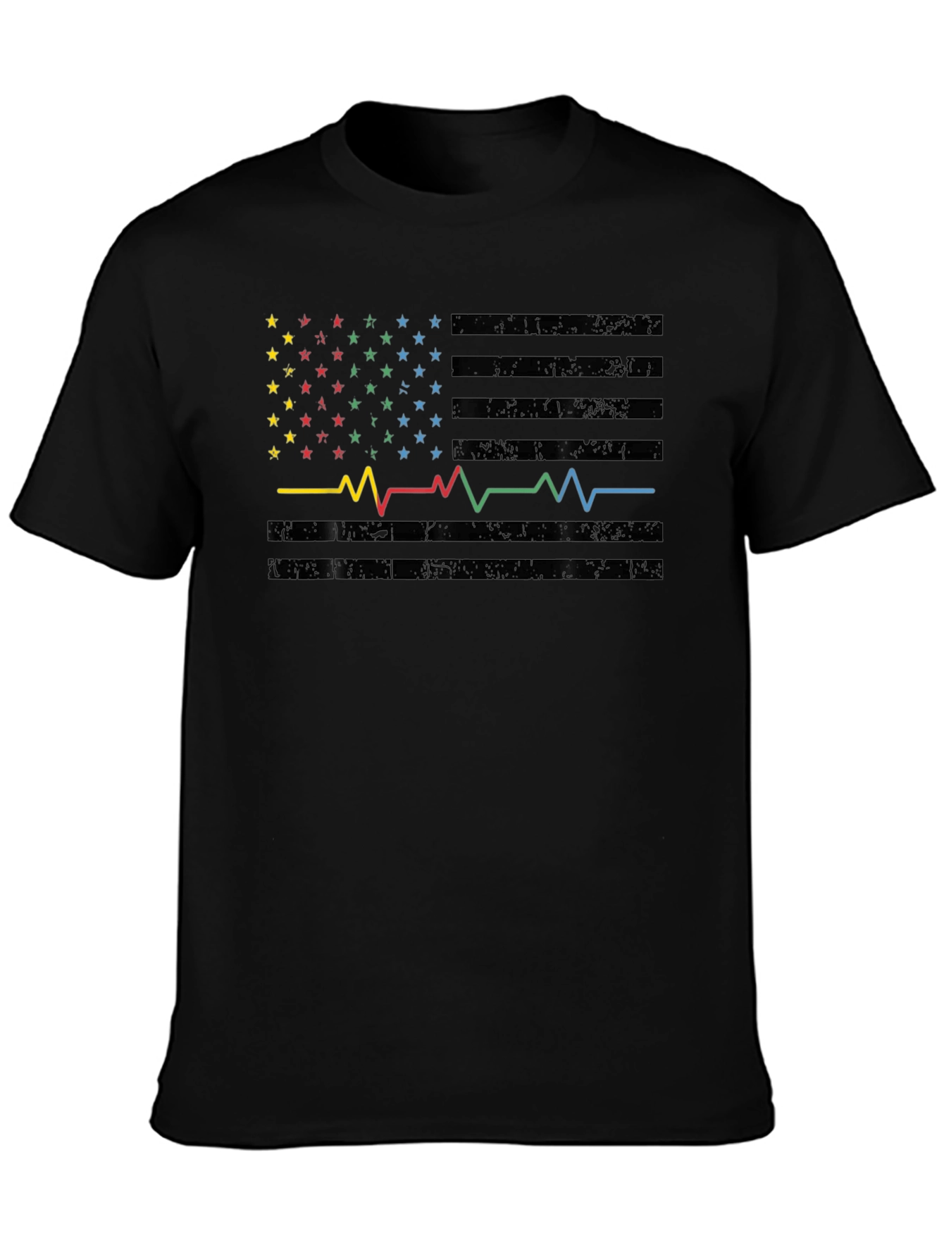 Heartbeat American Flag Graphic Tee