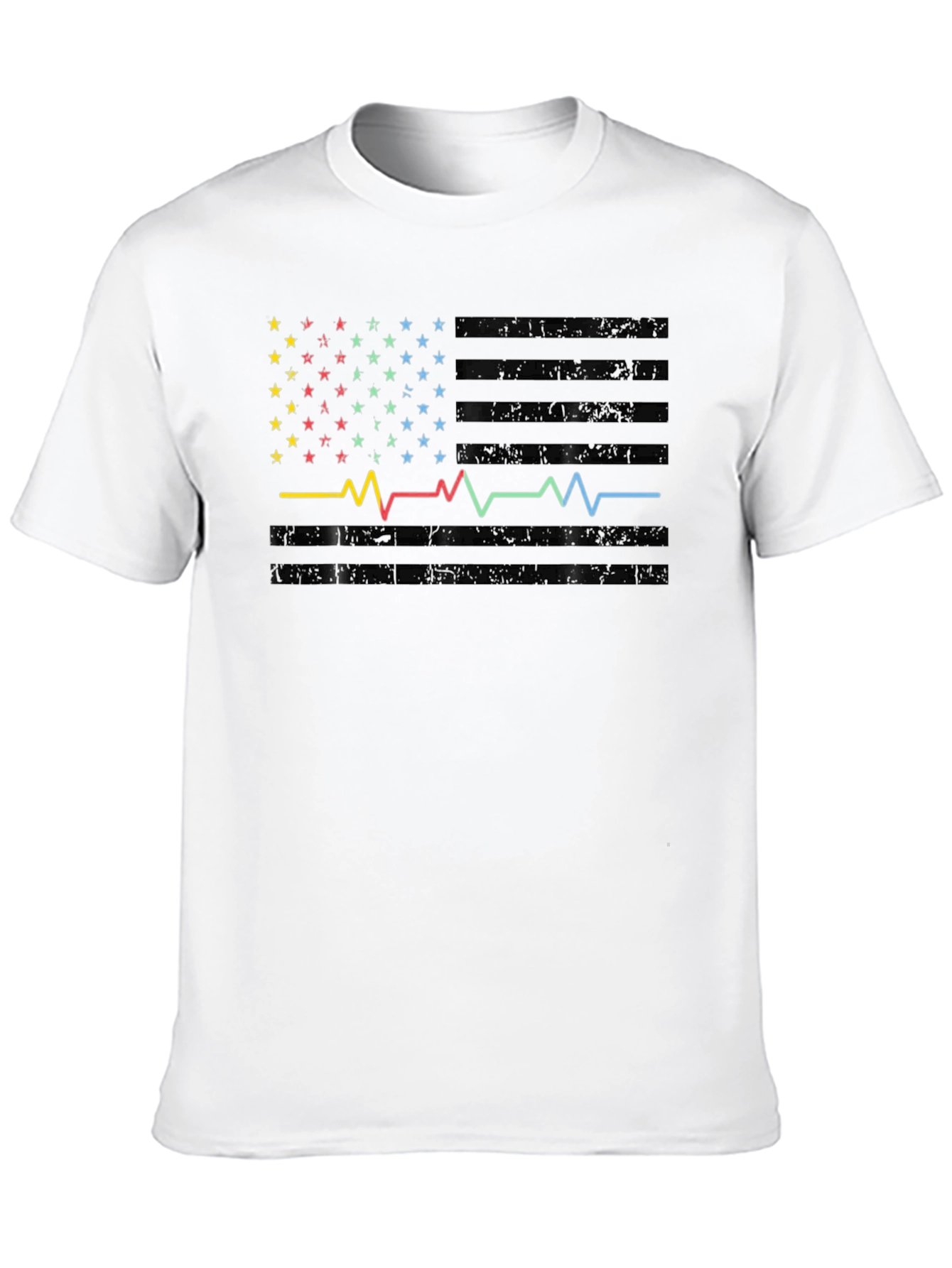Heartbeat American Flag Graphic Tee