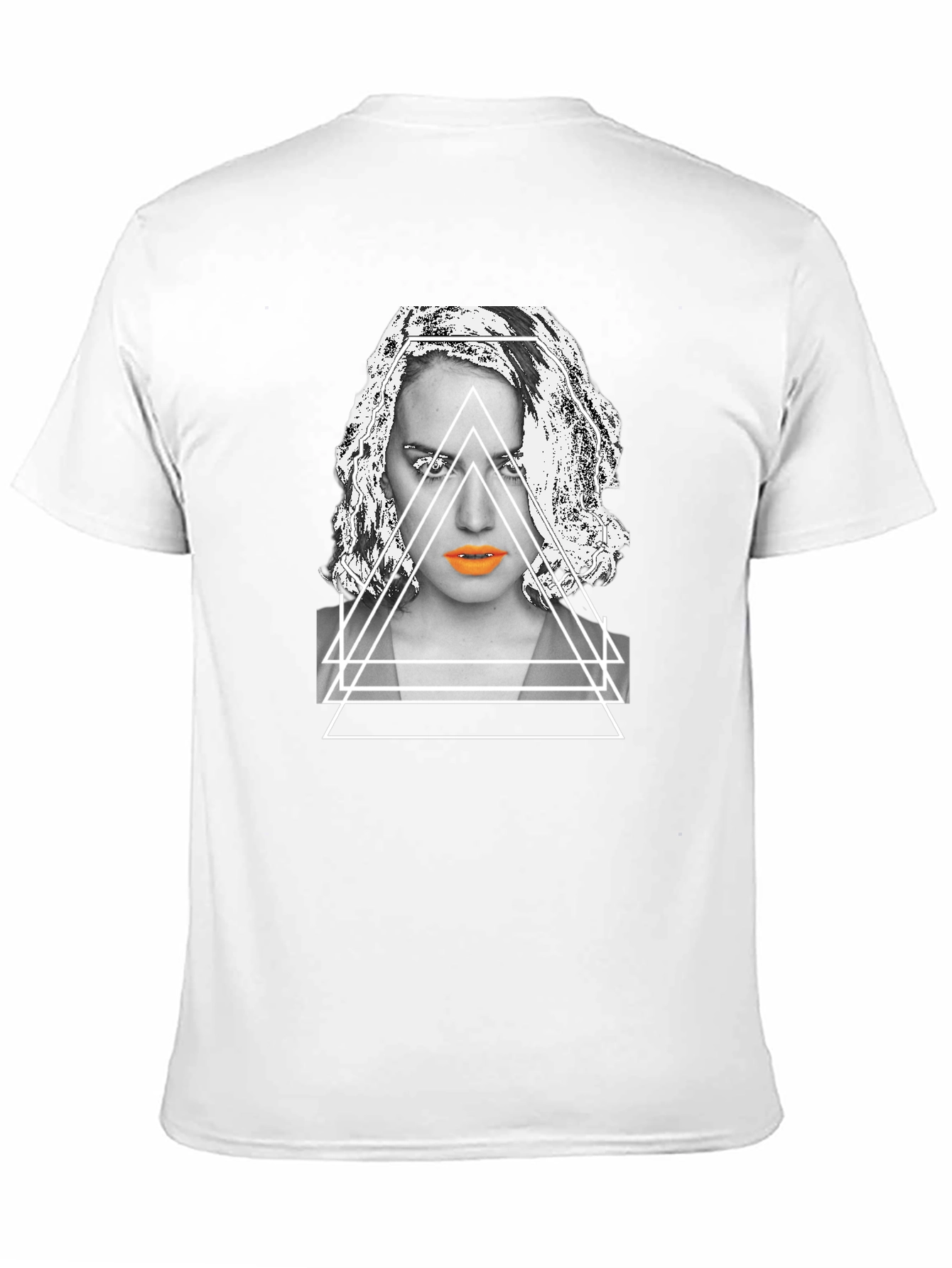 Geometric Portrait Graphic Tee - Modern Streetwear Style