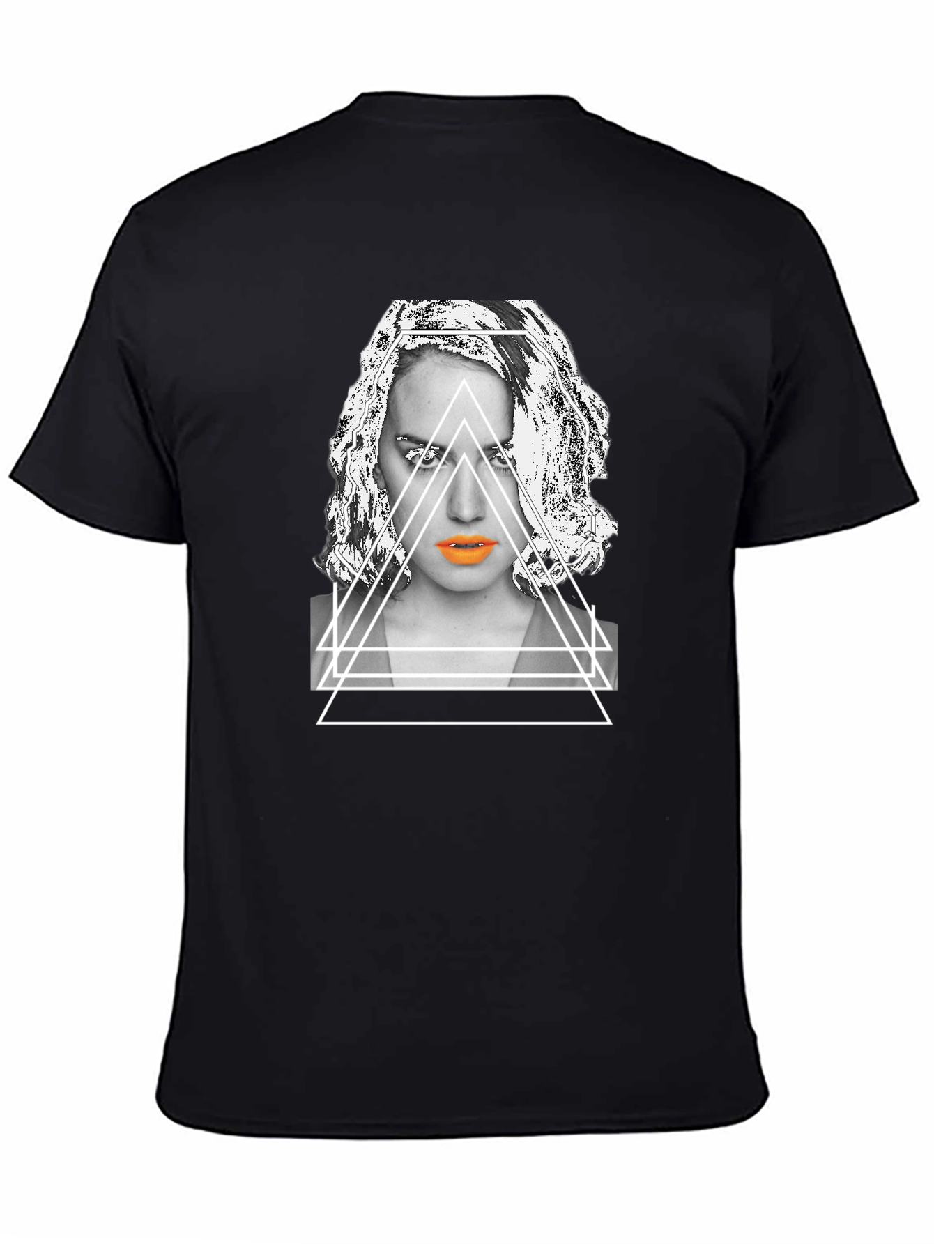 Geometric Portrait Graphic Tee - Modern Streetwear Style