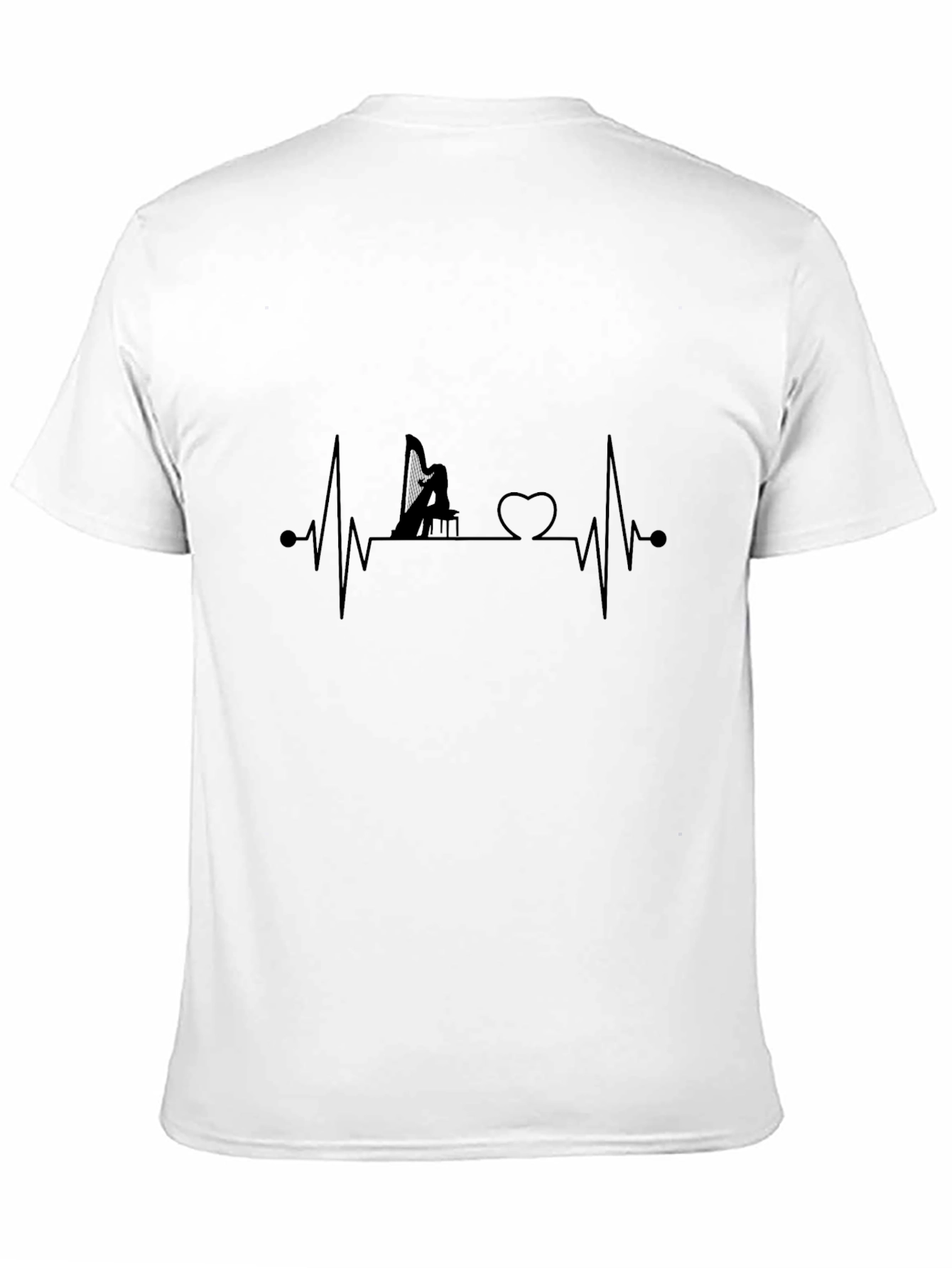 Harp Heartbeat T-Shirt - Music Lover Tee