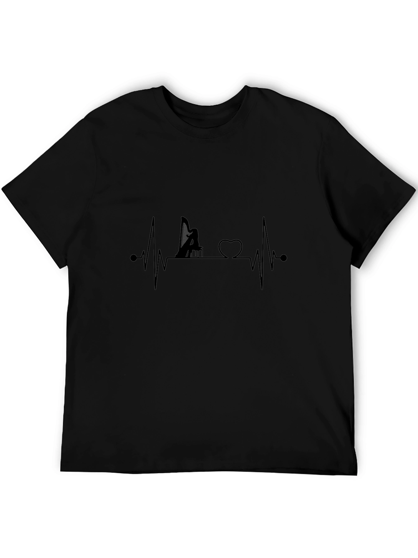 Harp Heartbeat T-Shirt - Music Lover Tee