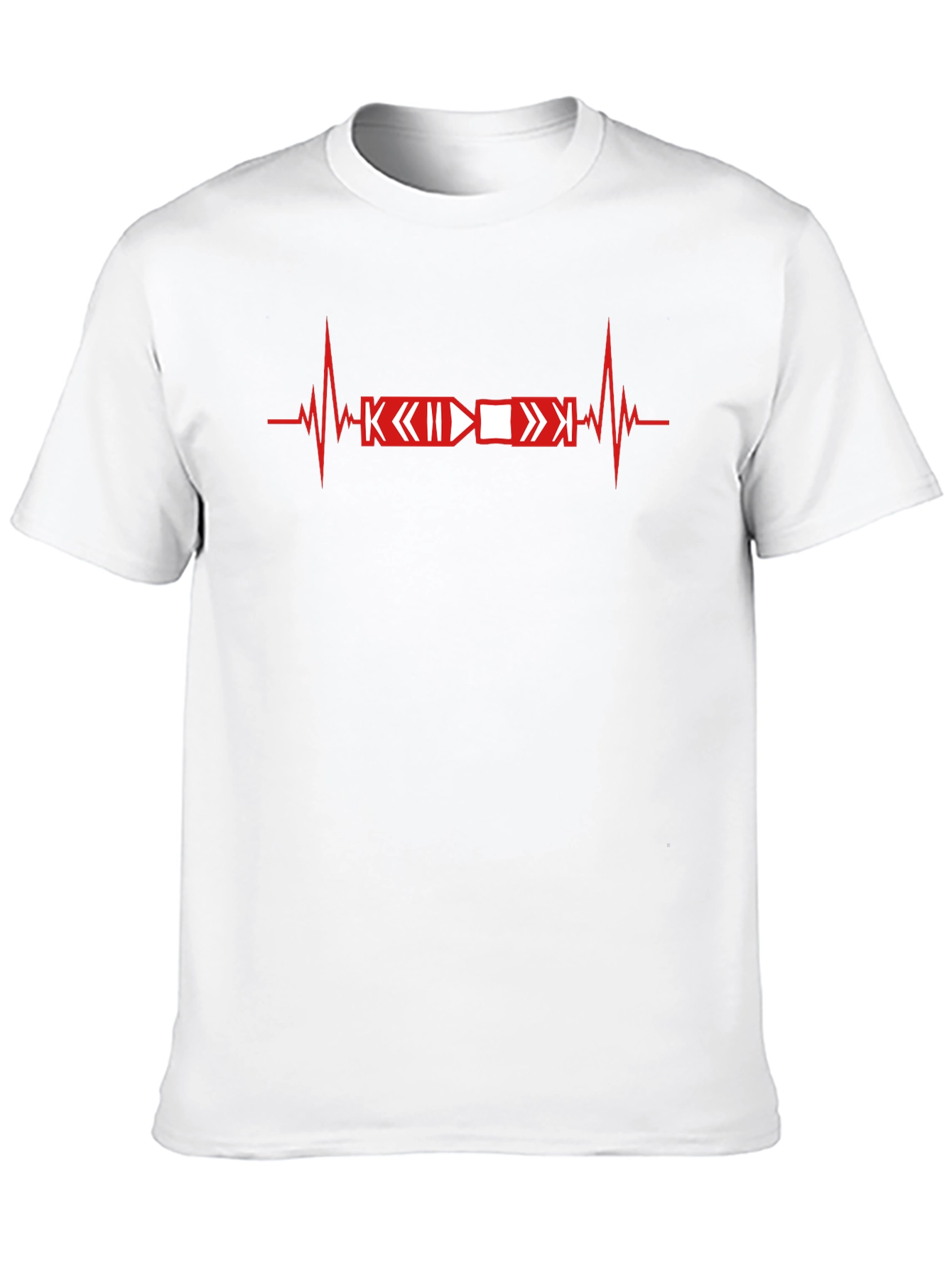 Heartbeat Music Lover T-Shirt - Black