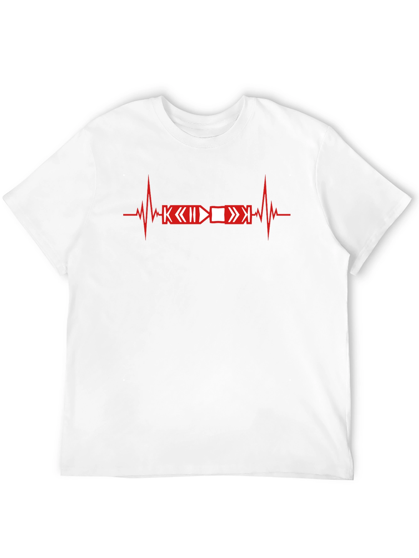 Heartbeat Music Lover T-Shirt - Black
