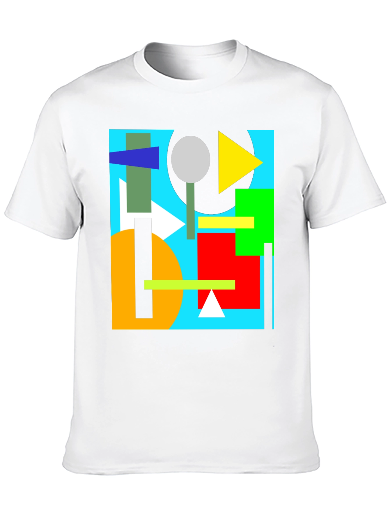 Geometric Pattern Black Tee - Modern Art T-Shirt