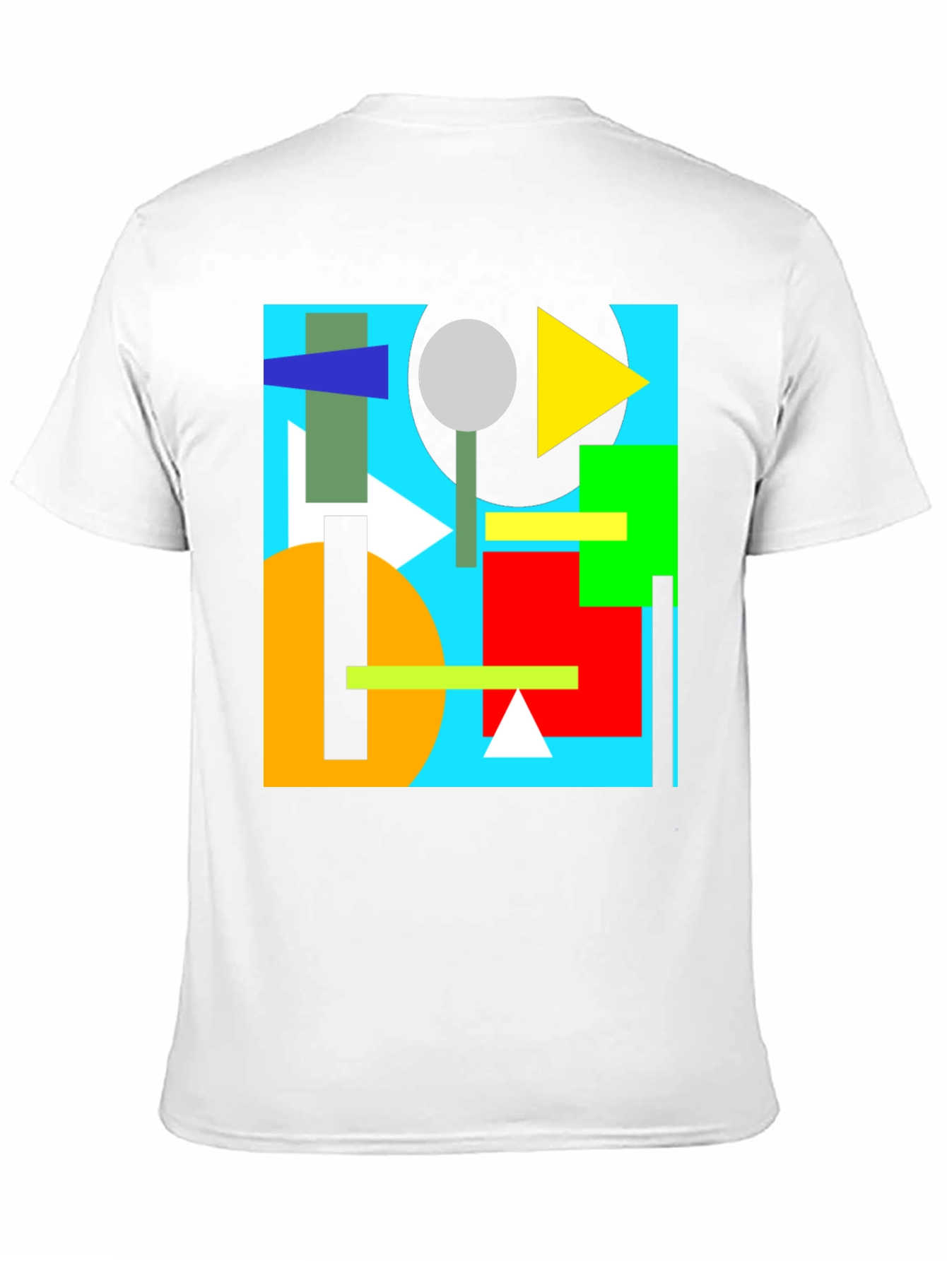 Geometric Pattern Black Tee - Modern Art T-Shirt