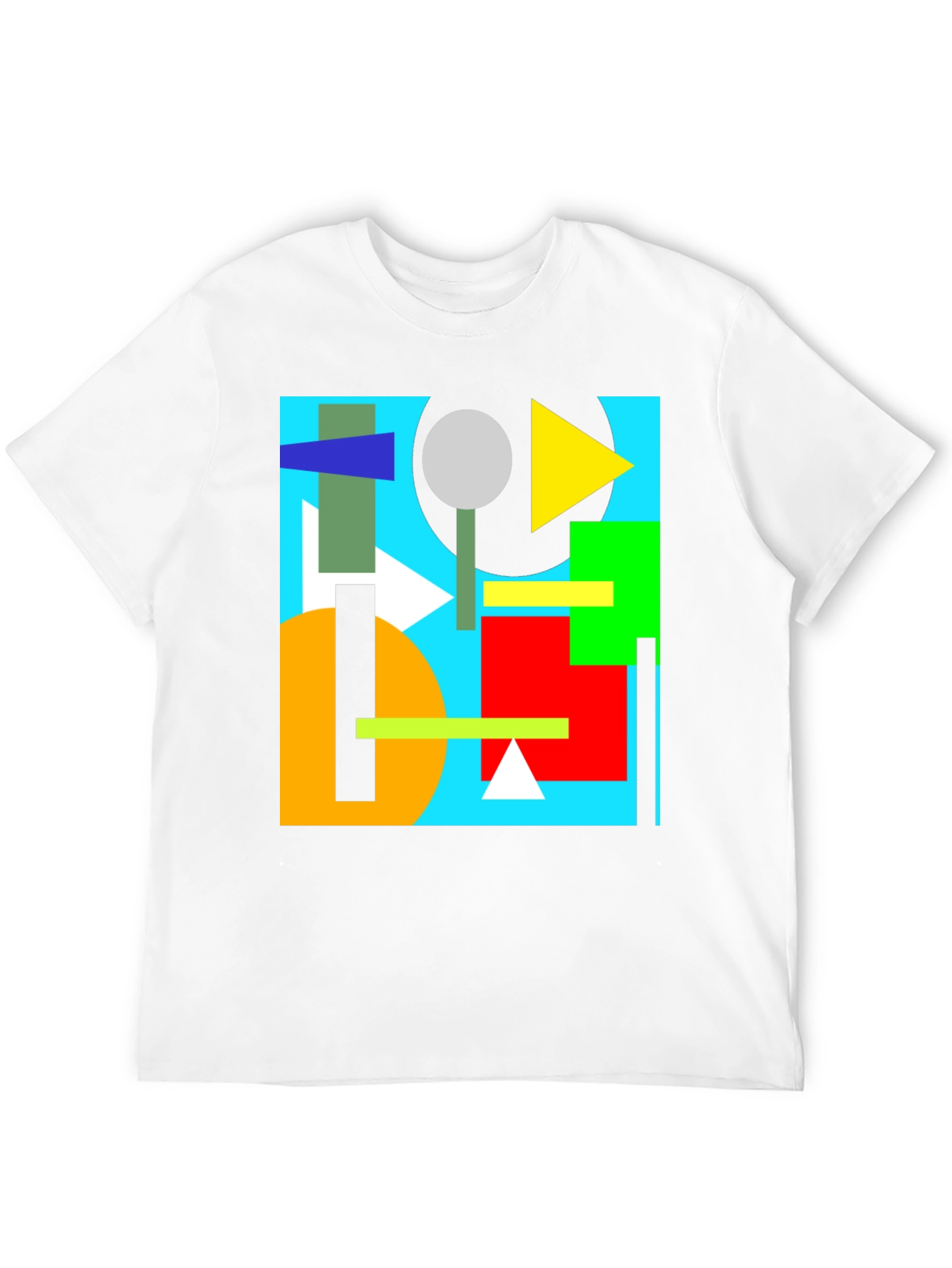 Geometric Pattern Black Tee - Modern Art T-Shirt