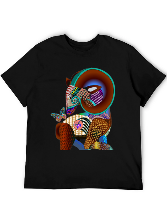 Artistic Ram Graphic Tee - Unique Design