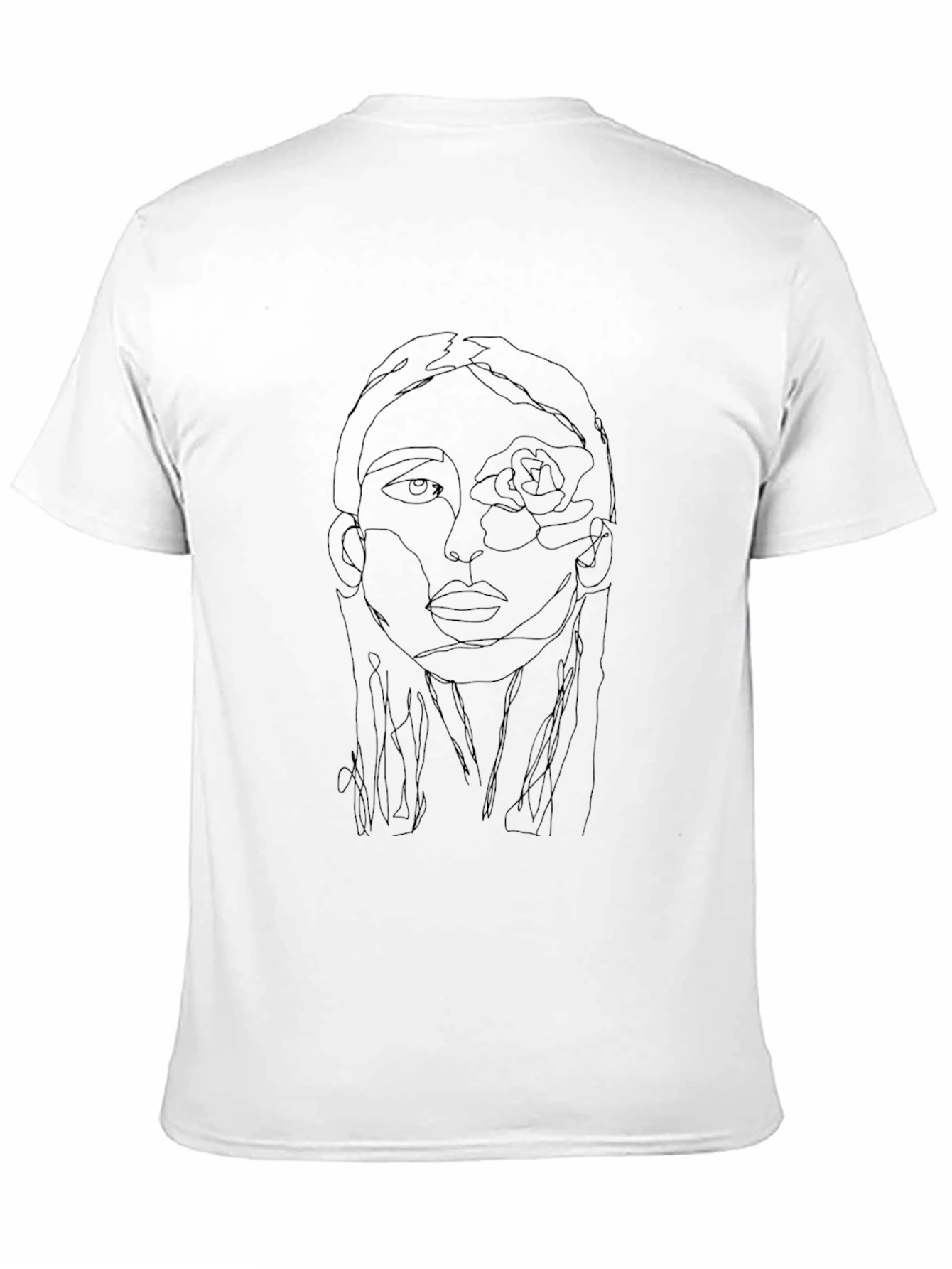 Abstract Face Line Art T-Shirt