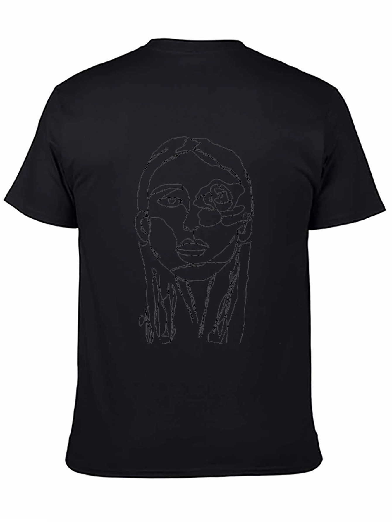 Abstract Face Line Art T-Shirt