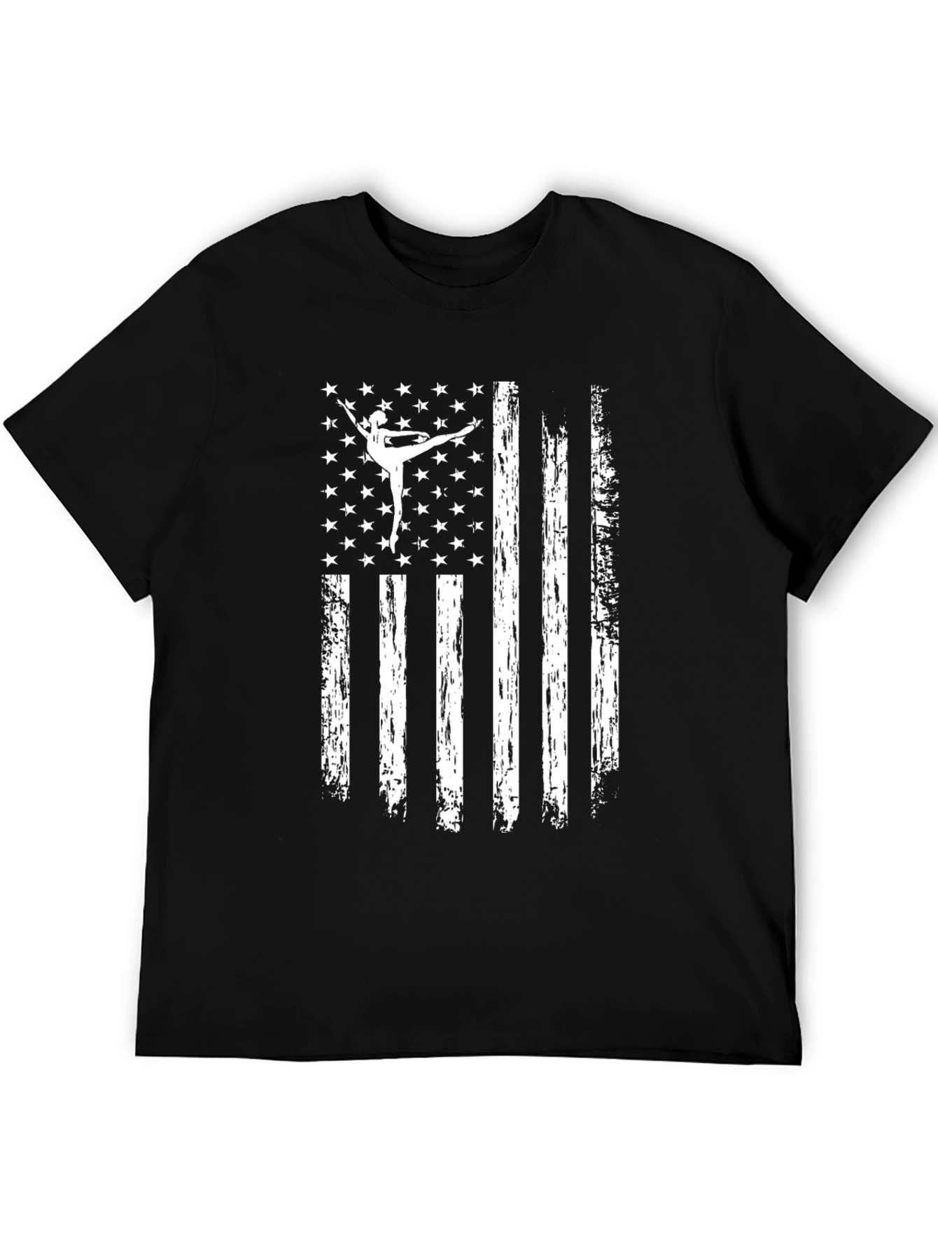 Ballet Dancer USA Flag Graphic T-Shirt