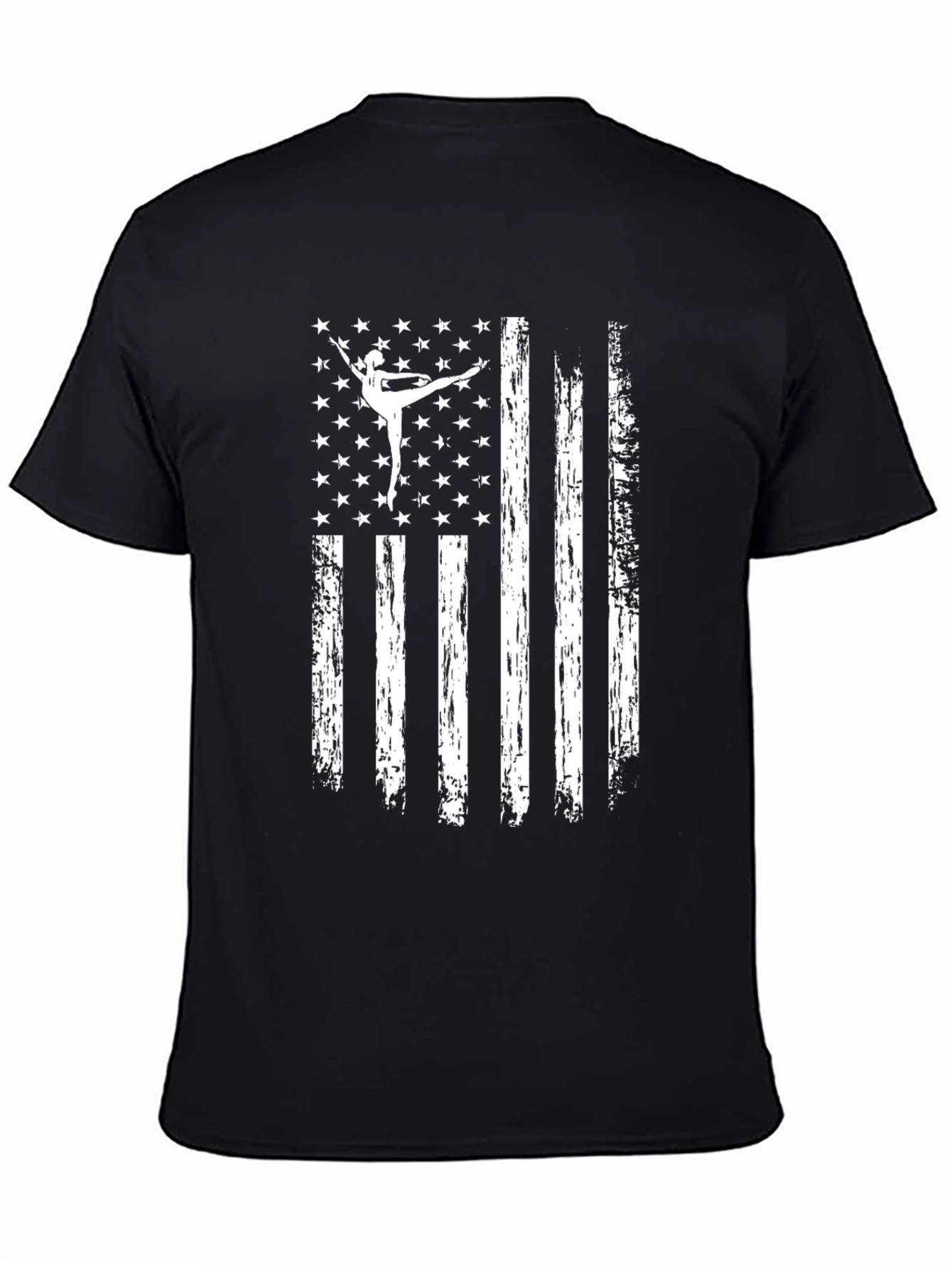 Ballet Dancer USA Flag Graphic T-Shirt