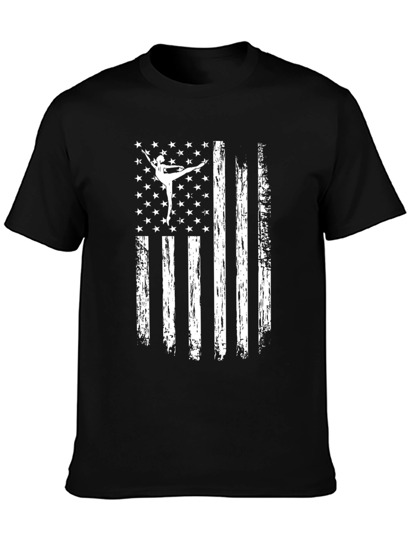 Ballet Dancer USA Flag Graphic T-Shirt