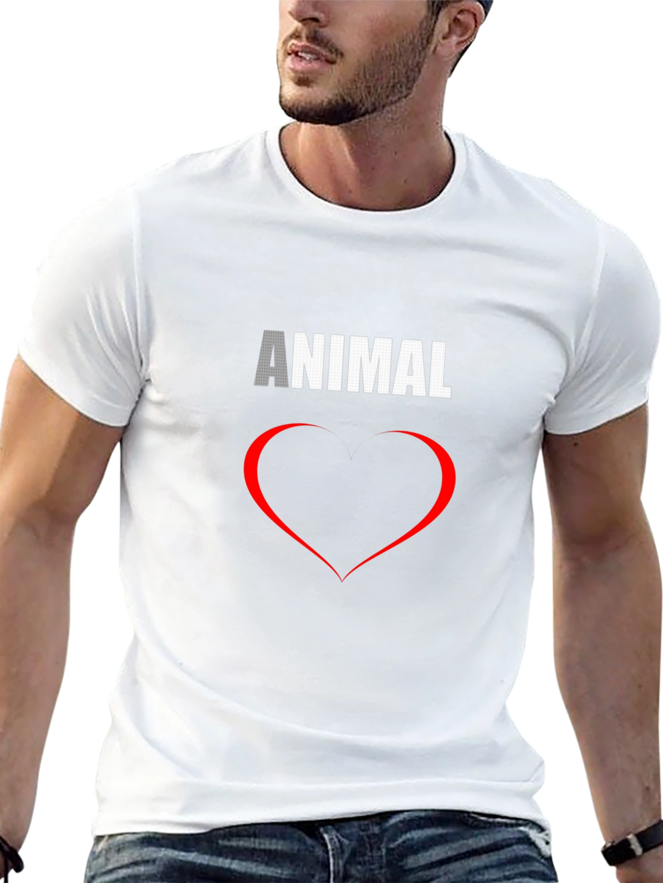Animal Love Graphic Tee - Black Cotton Shirt