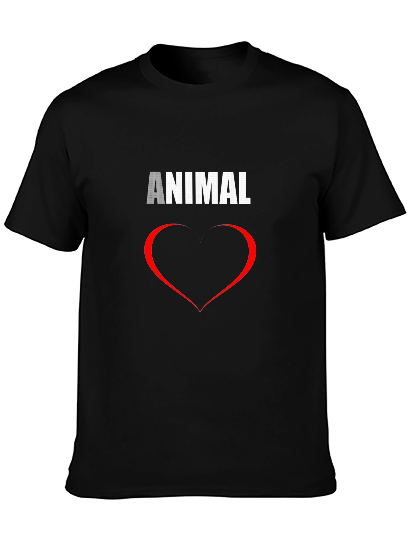Animal Love Graphic Tee - Black Cotton Shirt