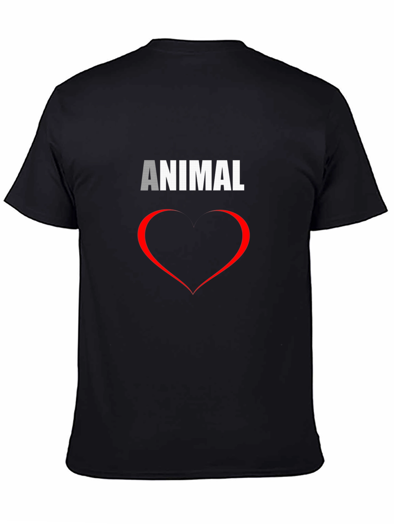Animal Love Graphic Tee - Black Cotton Shirt