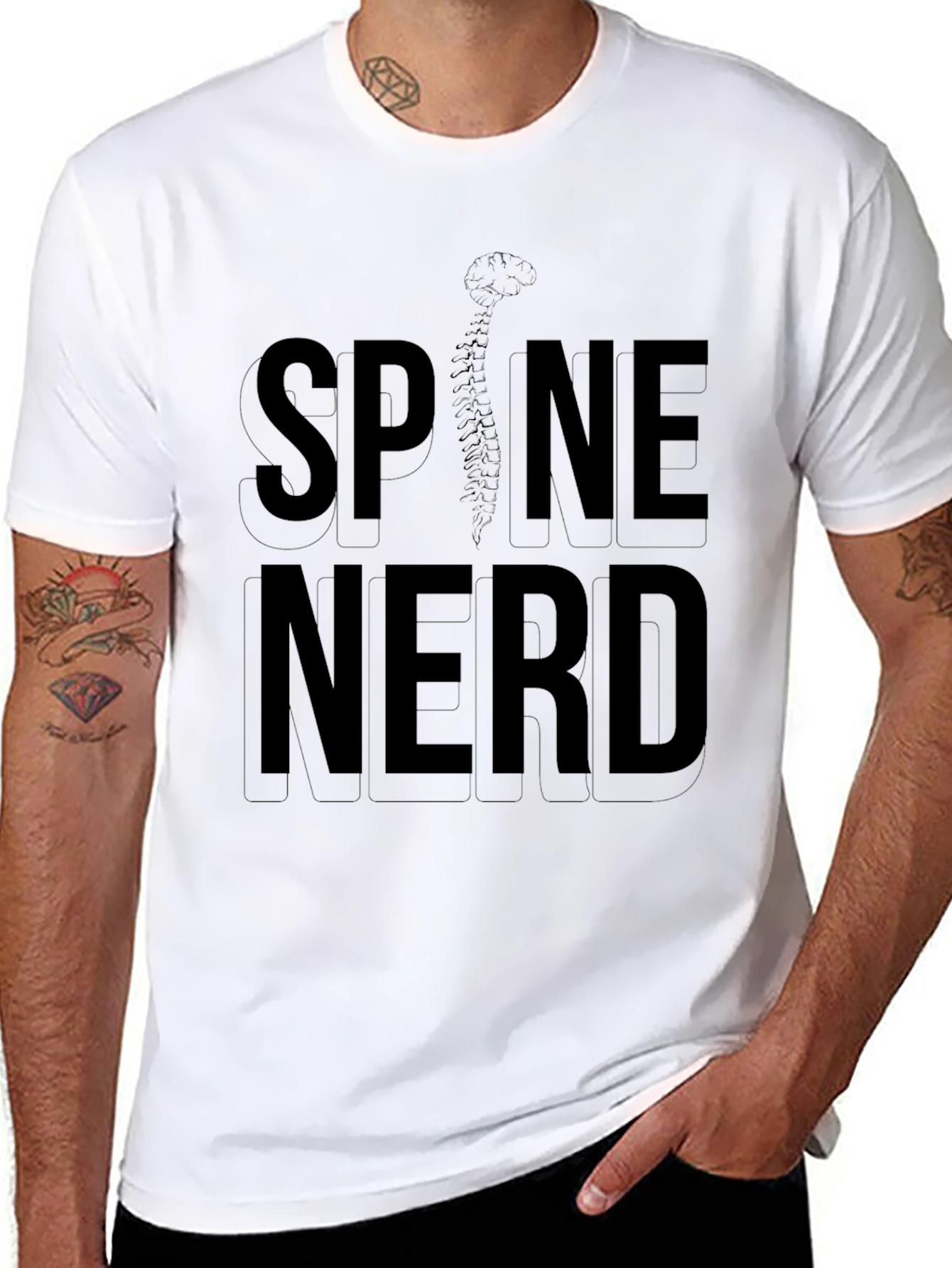 Spine Nerd Black T-Shirt