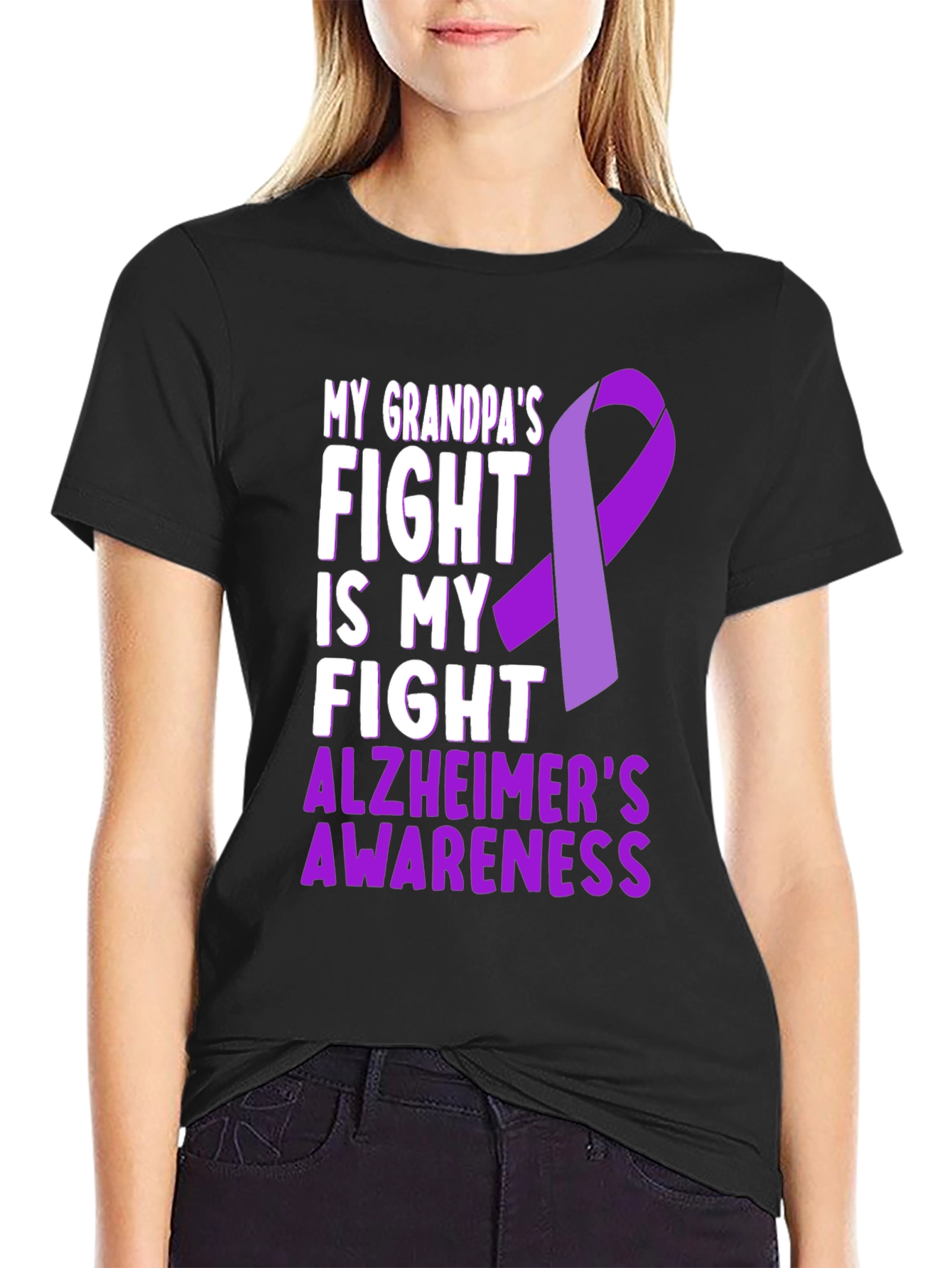 Alzheimers Awareness T-Shirt: Grandpas Fight