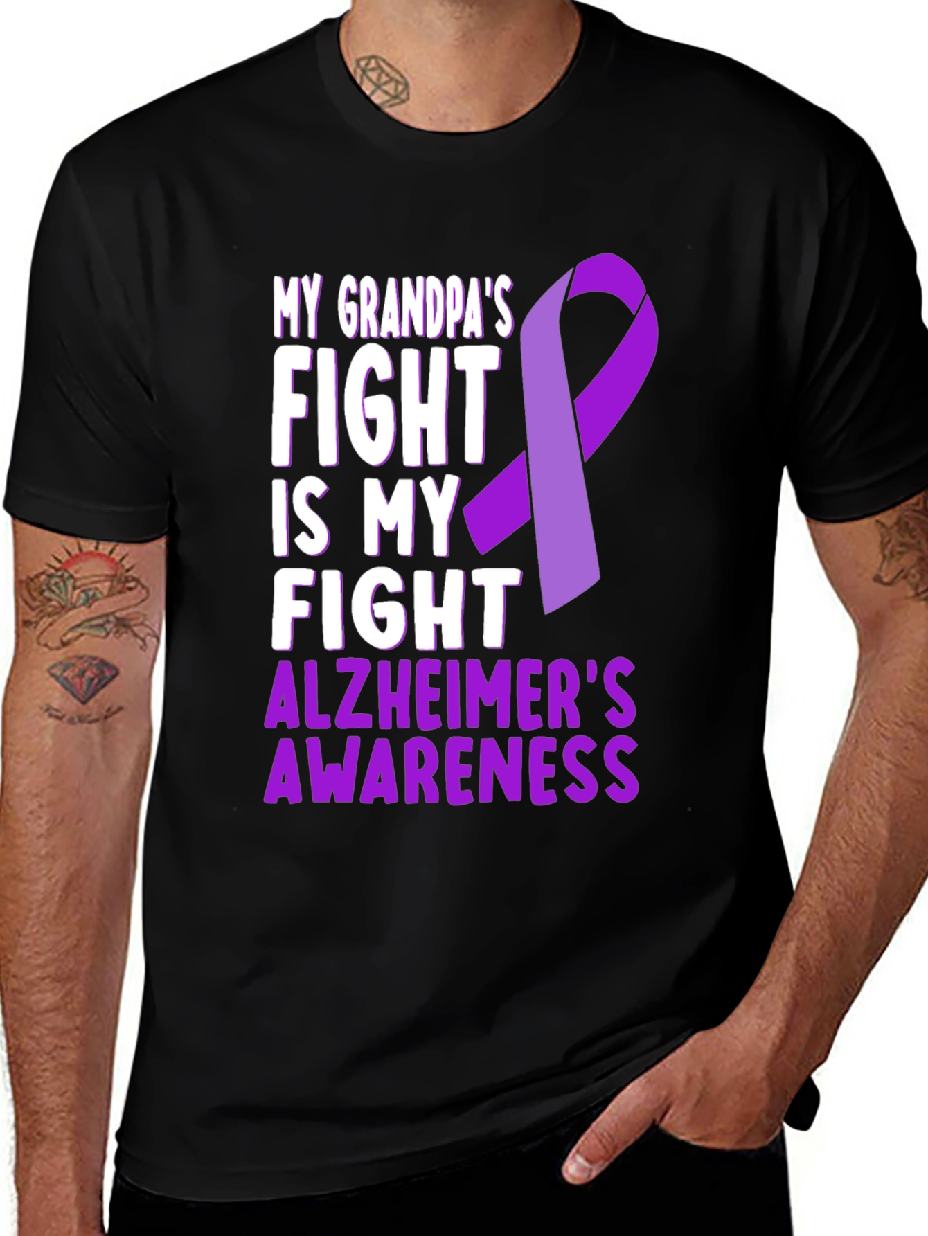 Alzheimers Awareness T-Shirt: Grandpas Fight