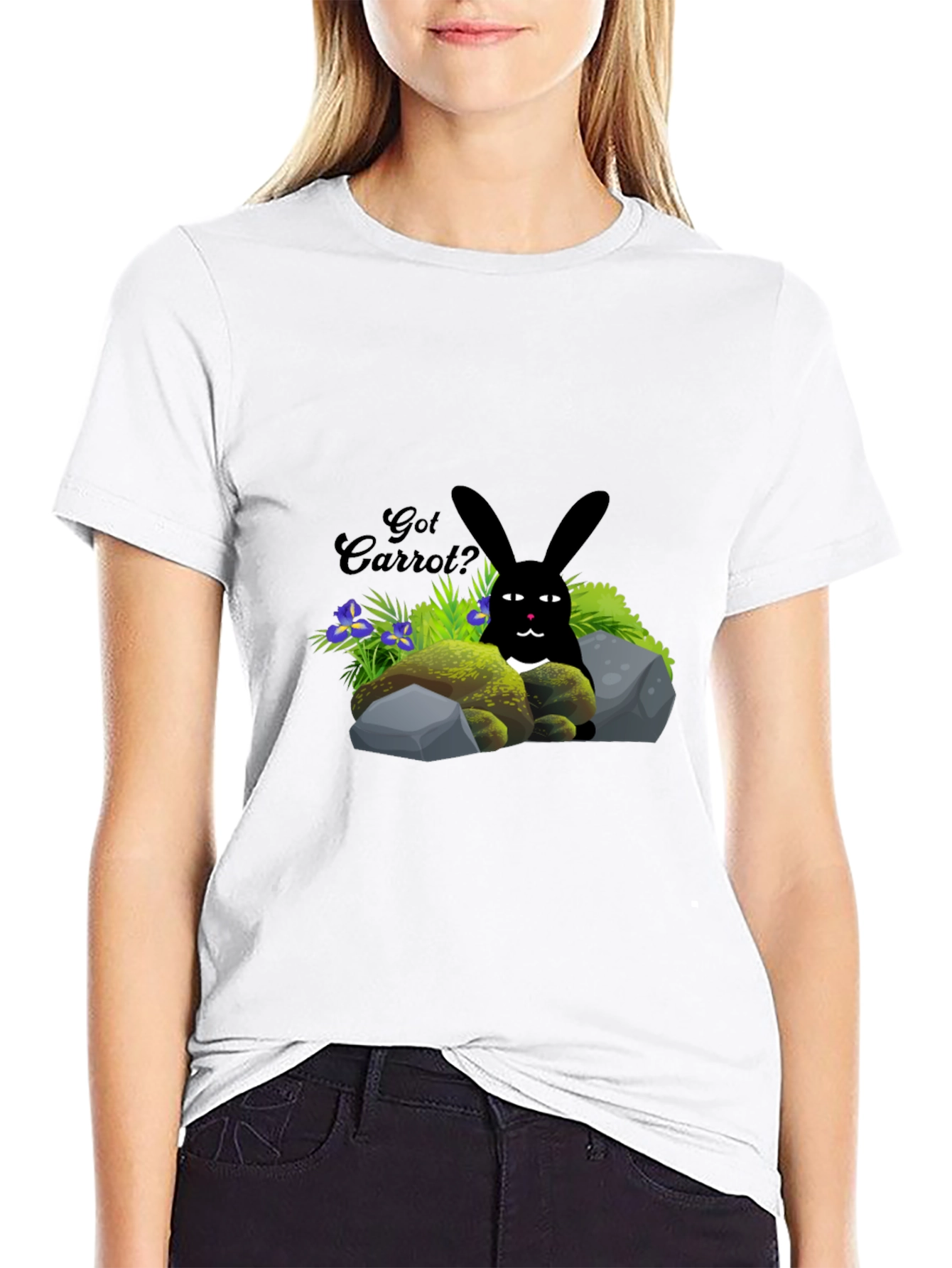 Got Carrot? Black Bunny T-Shirt