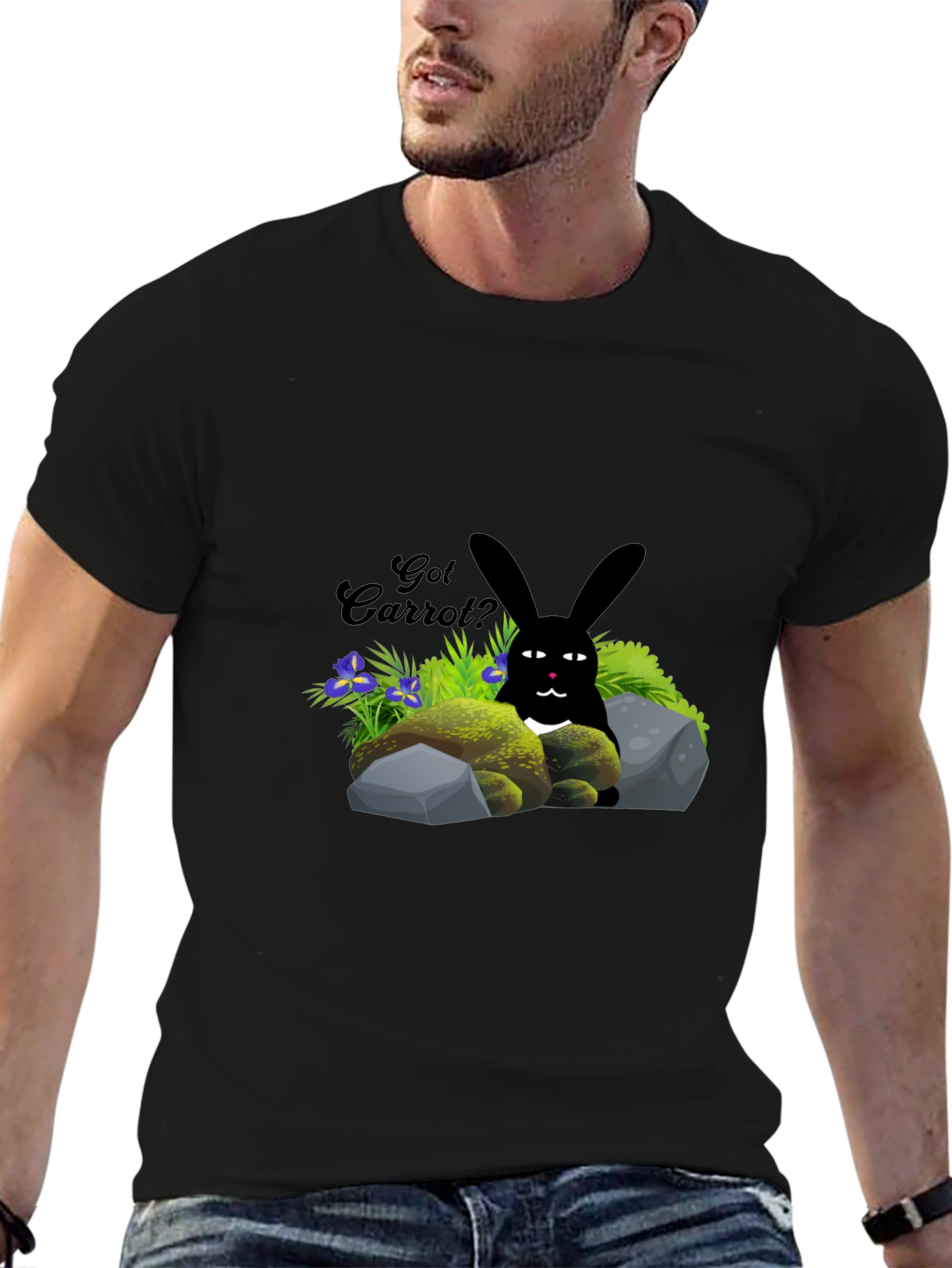 Got Carrot? Black Bunny T-Shirt