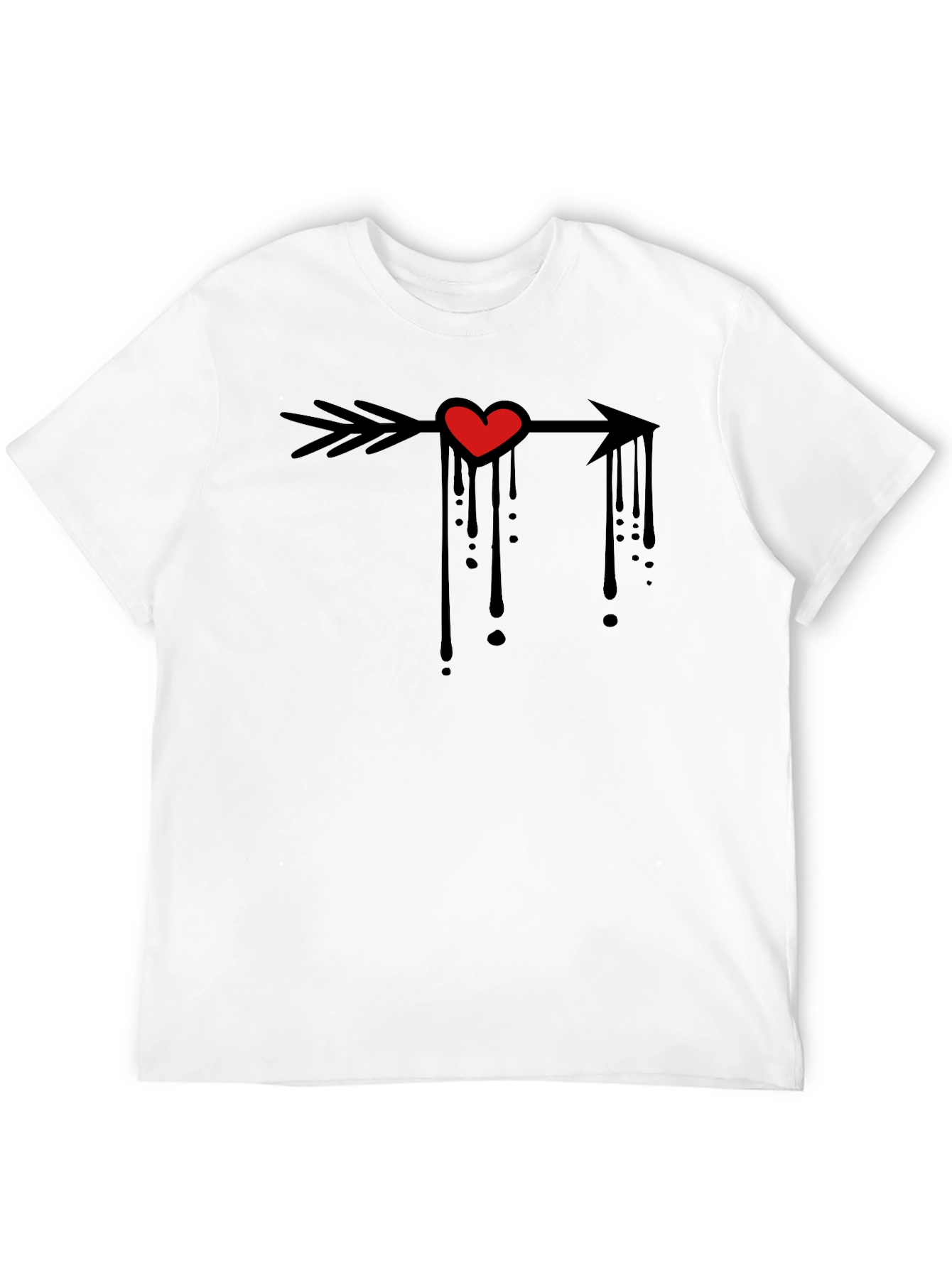Heart Arrow Graphic Tee - Black