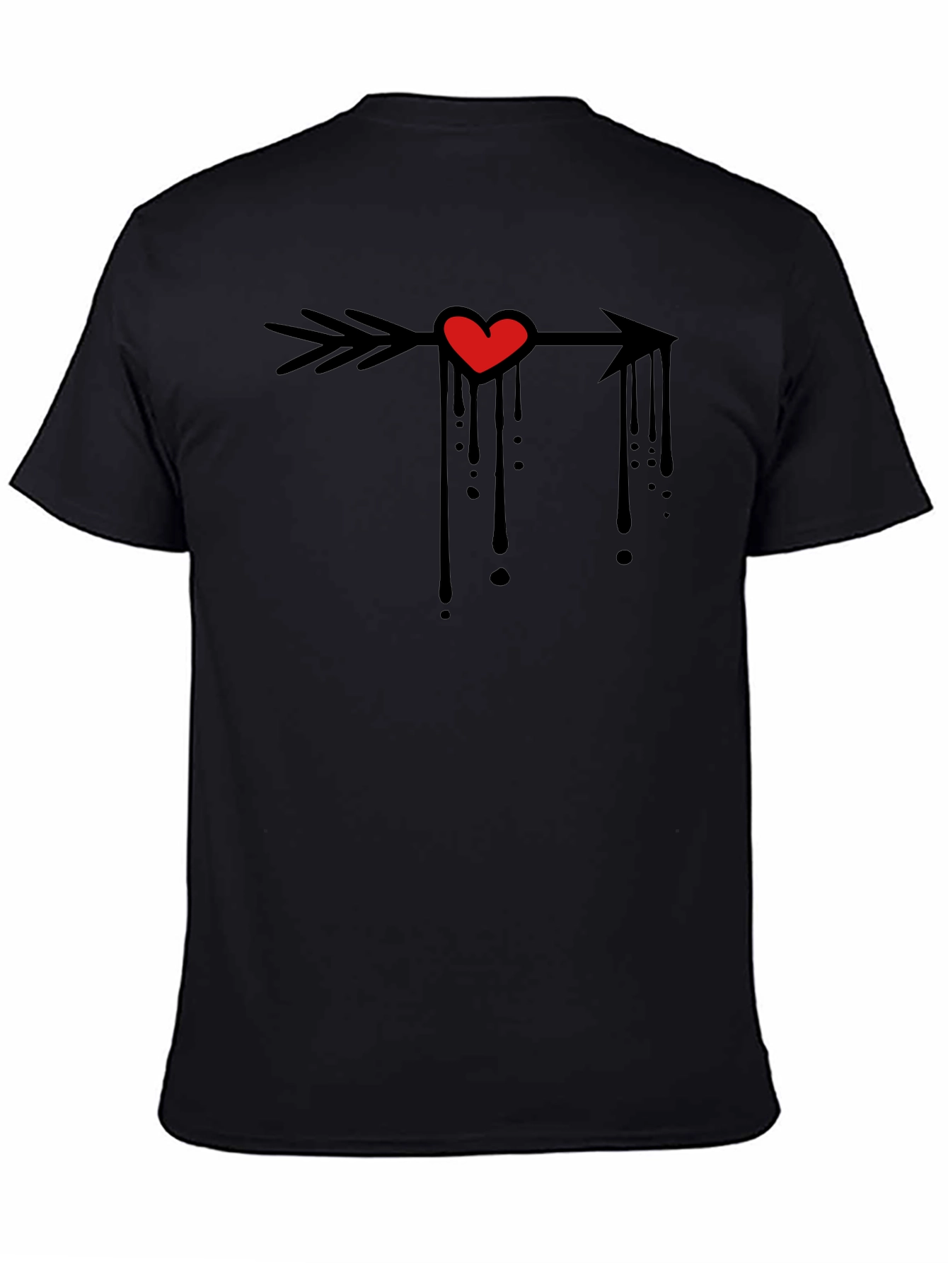 Heart Arrow Graphic Tee - Black