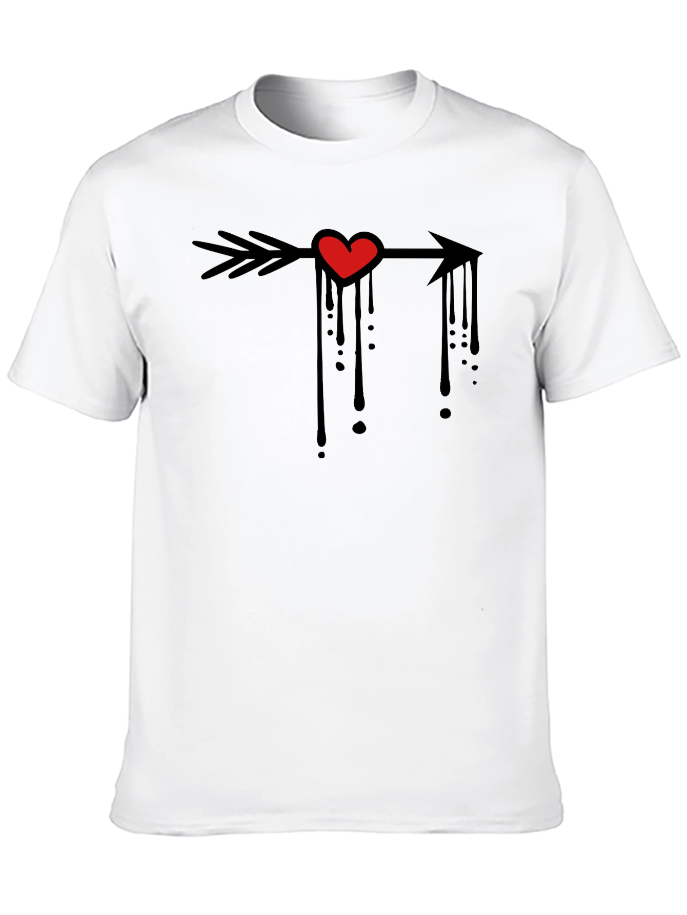 Heart Arrow Graphic Tee - Black